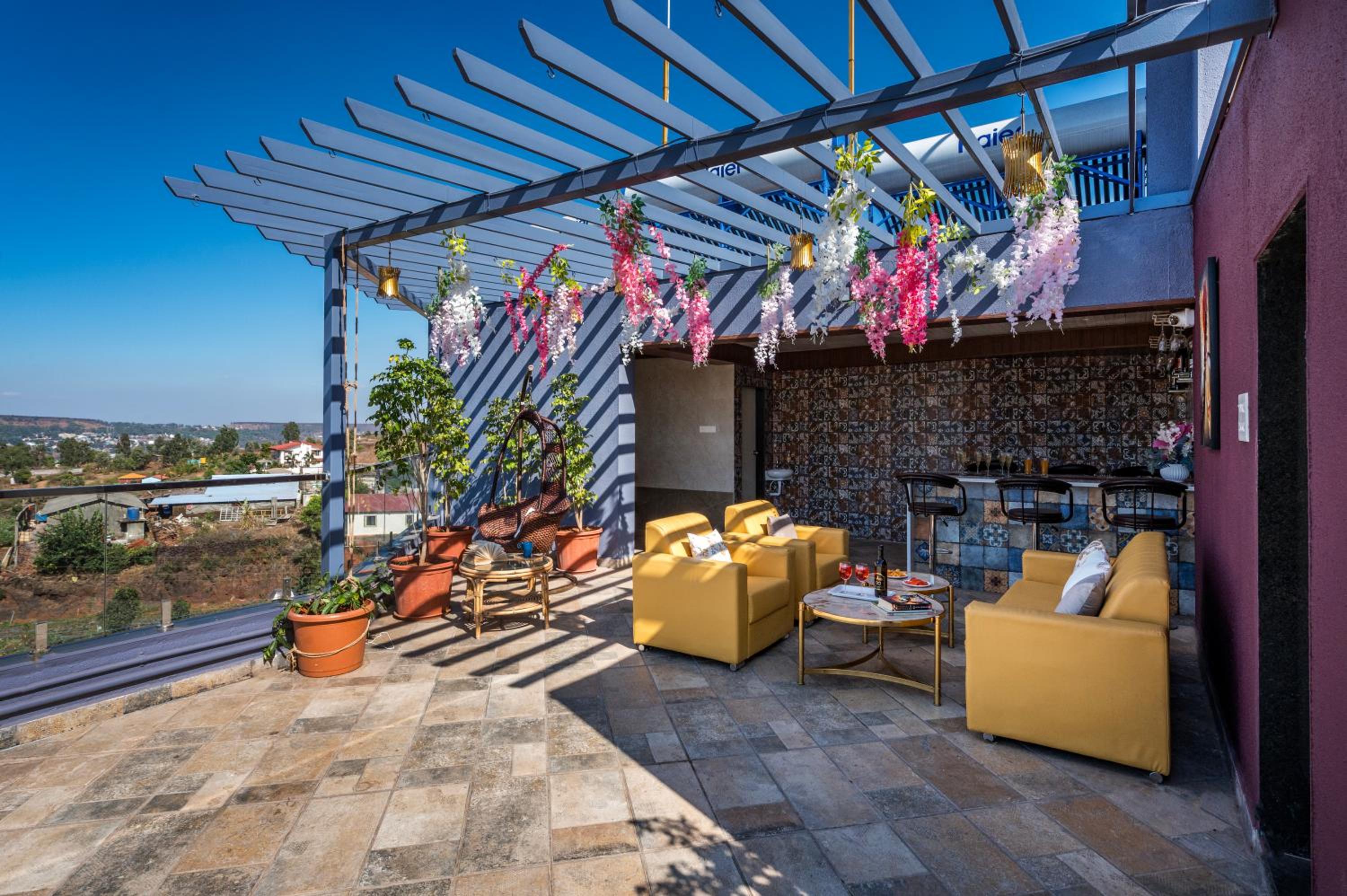 SaffronStays Blueberry - 4BR Panchgani villa with pool, bar lounge & terrace, lush garden vibes for family celebrations