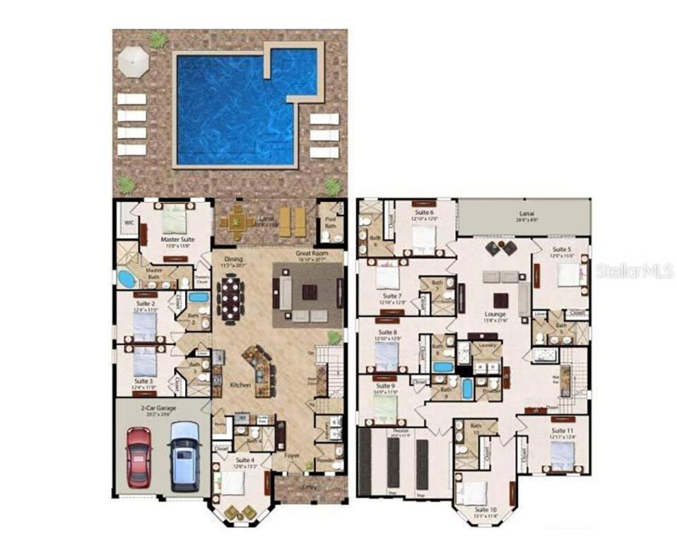 Encore Resort 11 Bedroom Home with Pool 2117