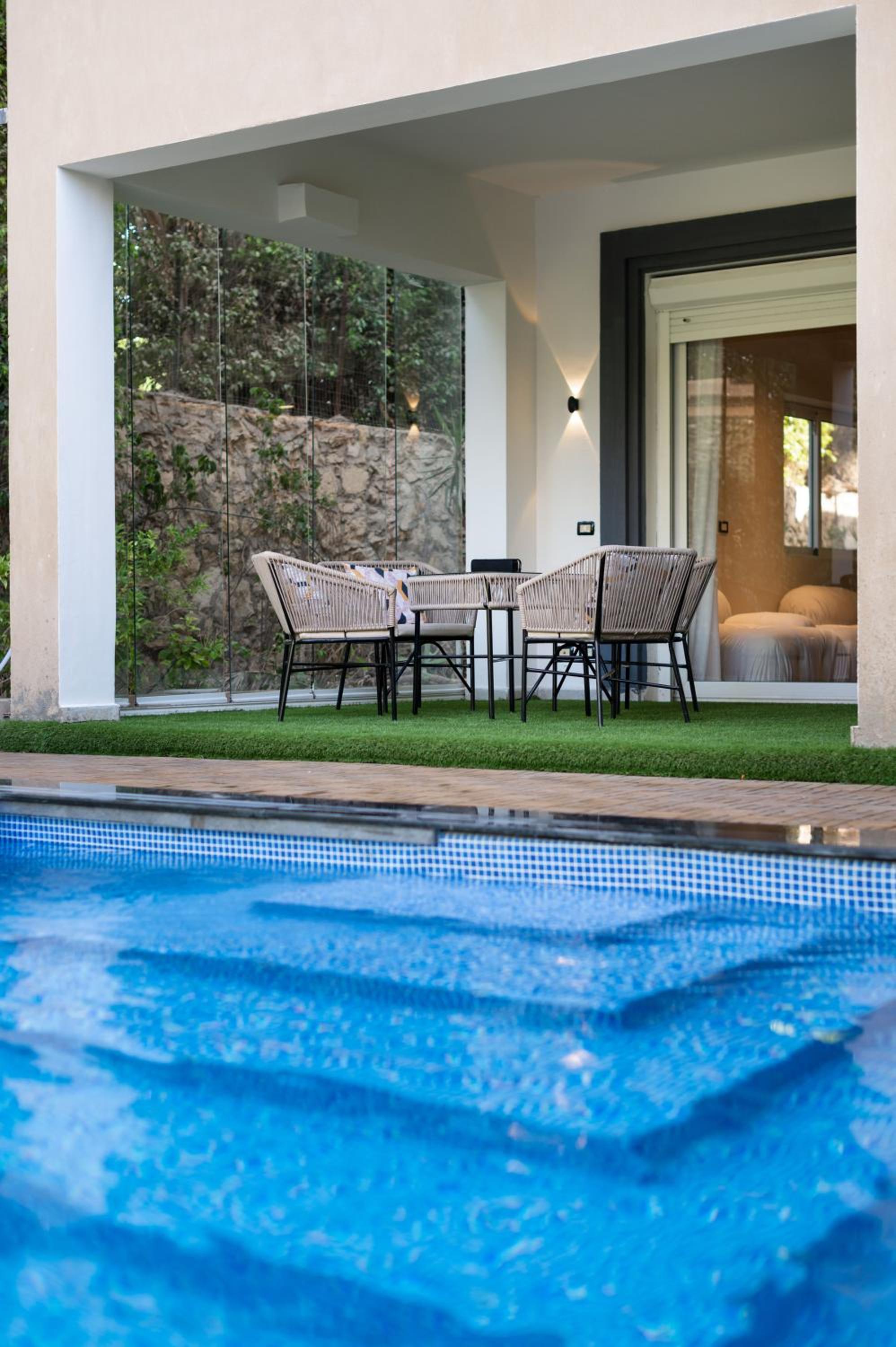 Zyra villa with pool and waterfall in New Cairo