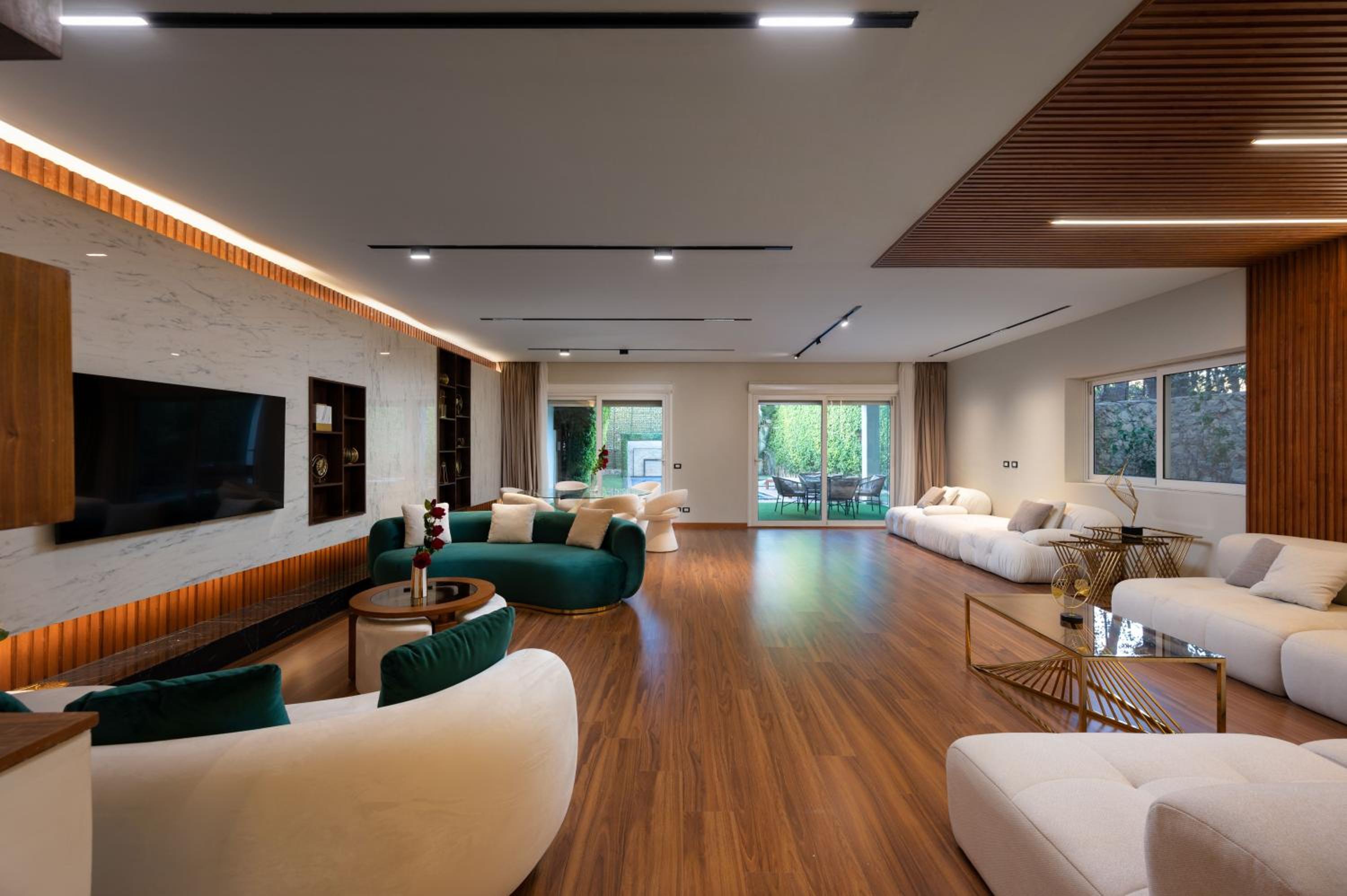 Zyra villa with pool and waterfall in New Cairo