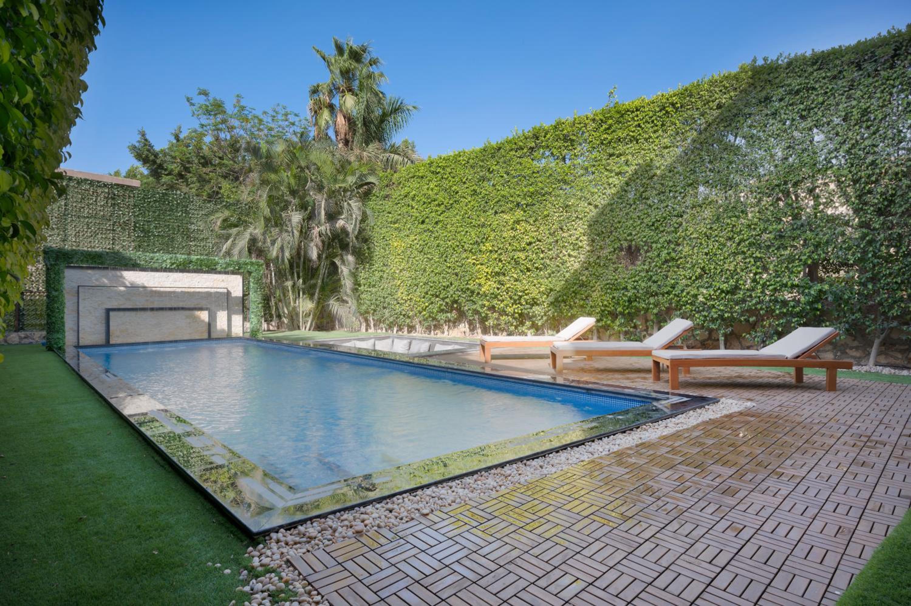 Zyra villa with pool and waterfall in New Cairo