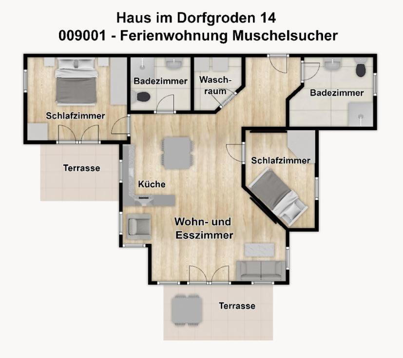Haus im Dorfgroden 14 Ferienwohnung Muschelsucher