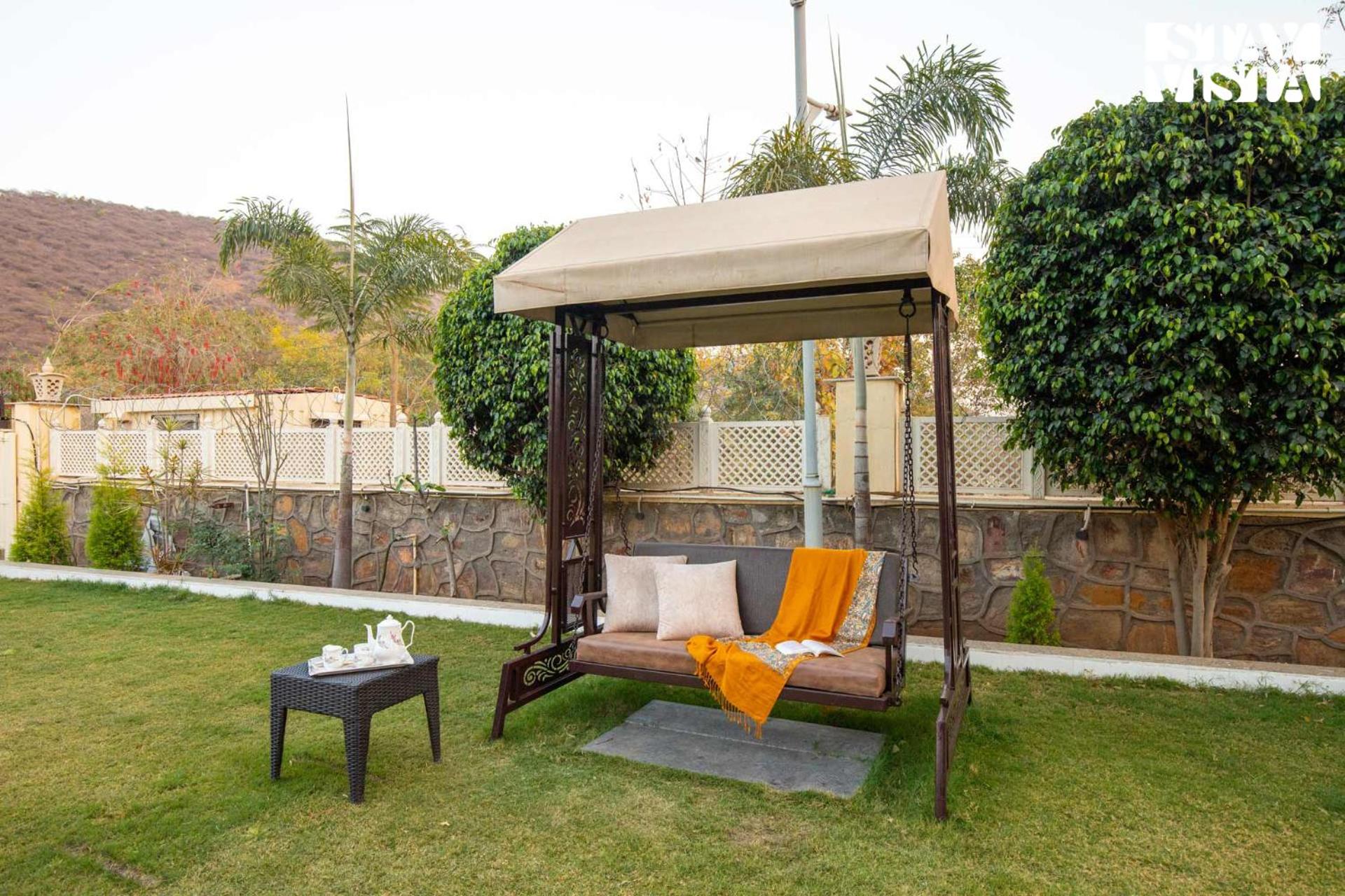 StayVista's Bella Dream - Mountain-View with Outdoor Pool, Lawn featuring a Gazebo & Indoor Games view 5