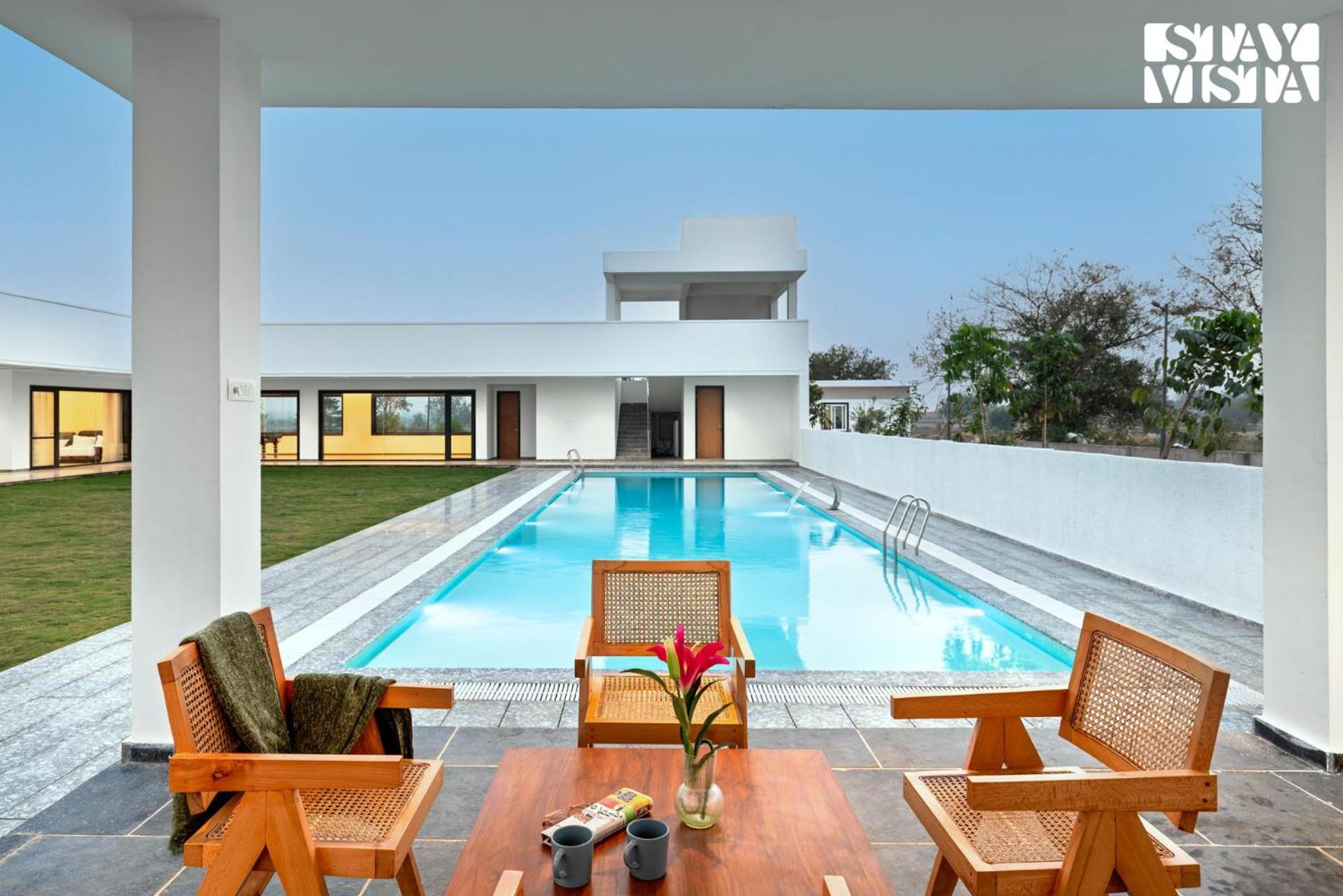 StayVista at AJ House with Pvt Pool & Projector Set-up view 2