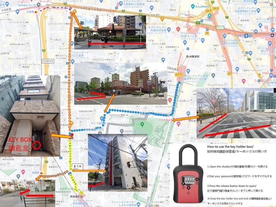 Apartments in the Namba area with airport bus and railway access