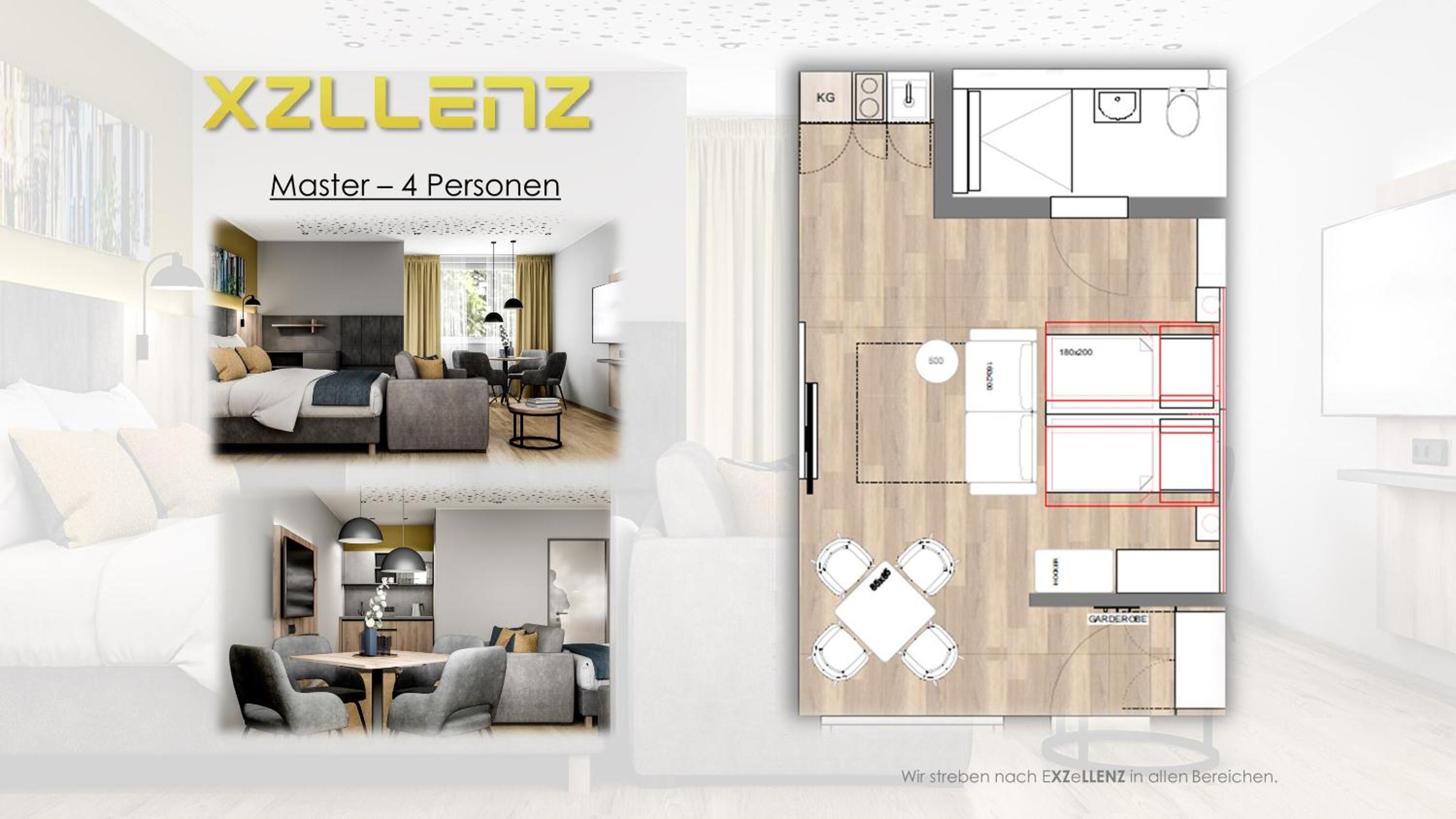 XZLLENZ Traum Studio-Apartment, Frei-Parken, U-Bahn, Küche