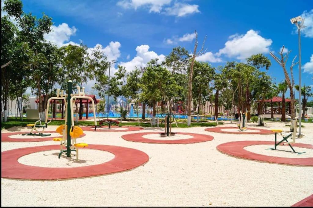 Family accommodation with pool and water park
