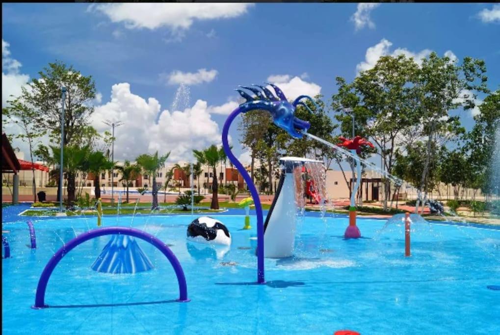 Family accommodation with pool and water park