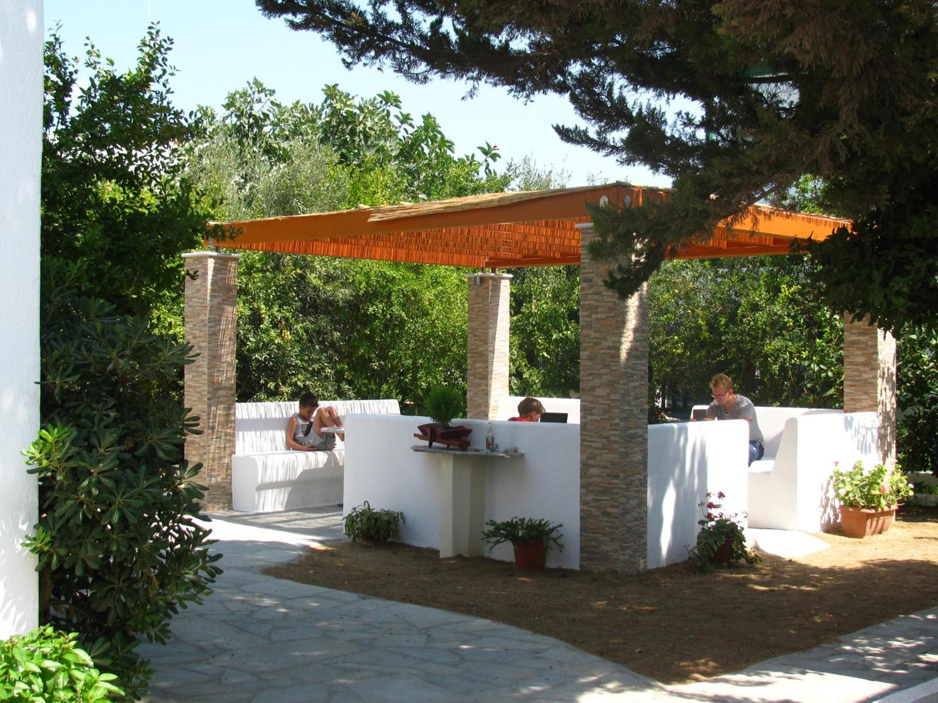 outdoor BBQ area