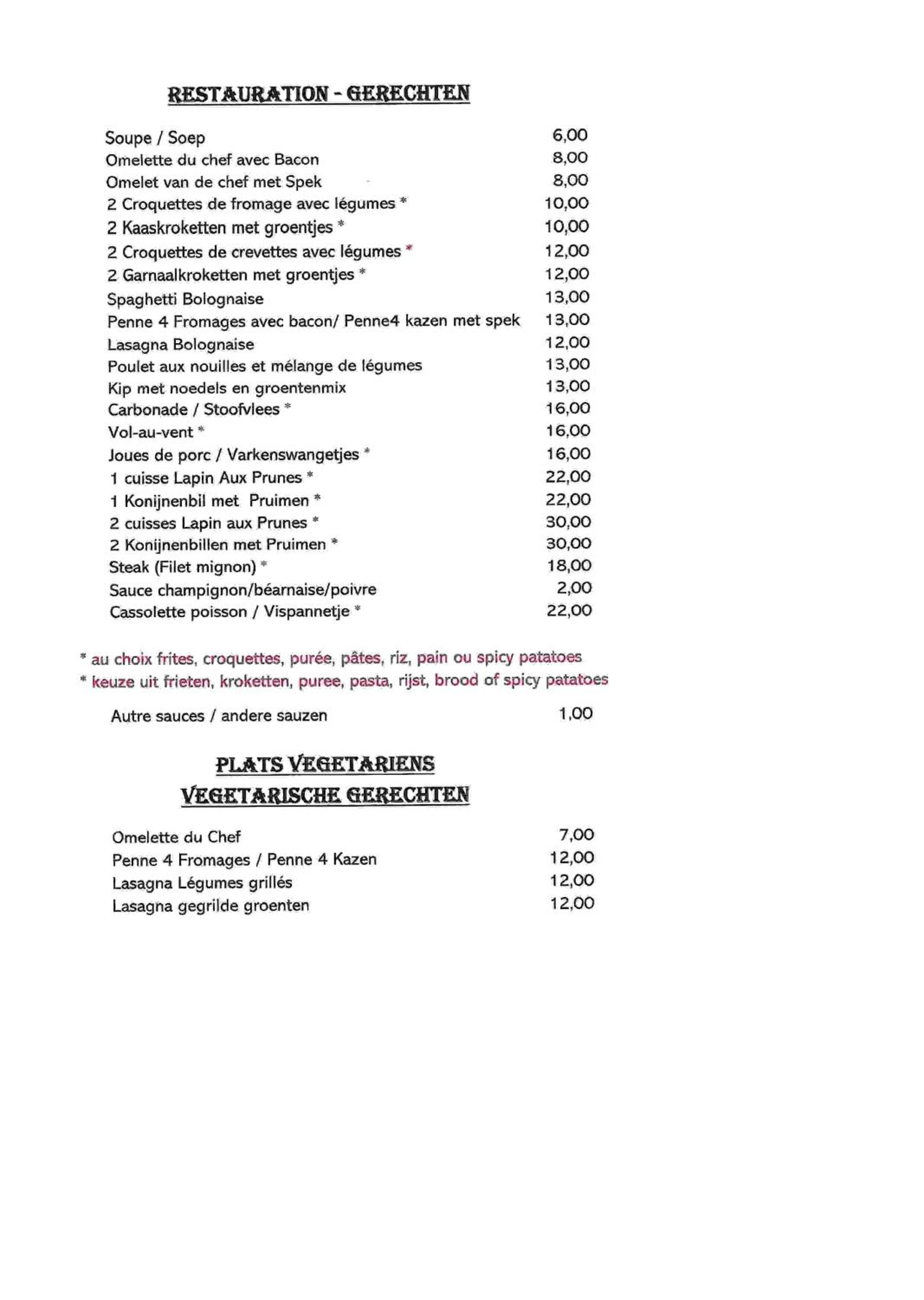 Auberge Chez Dikke Vriend, Chambres et taverne