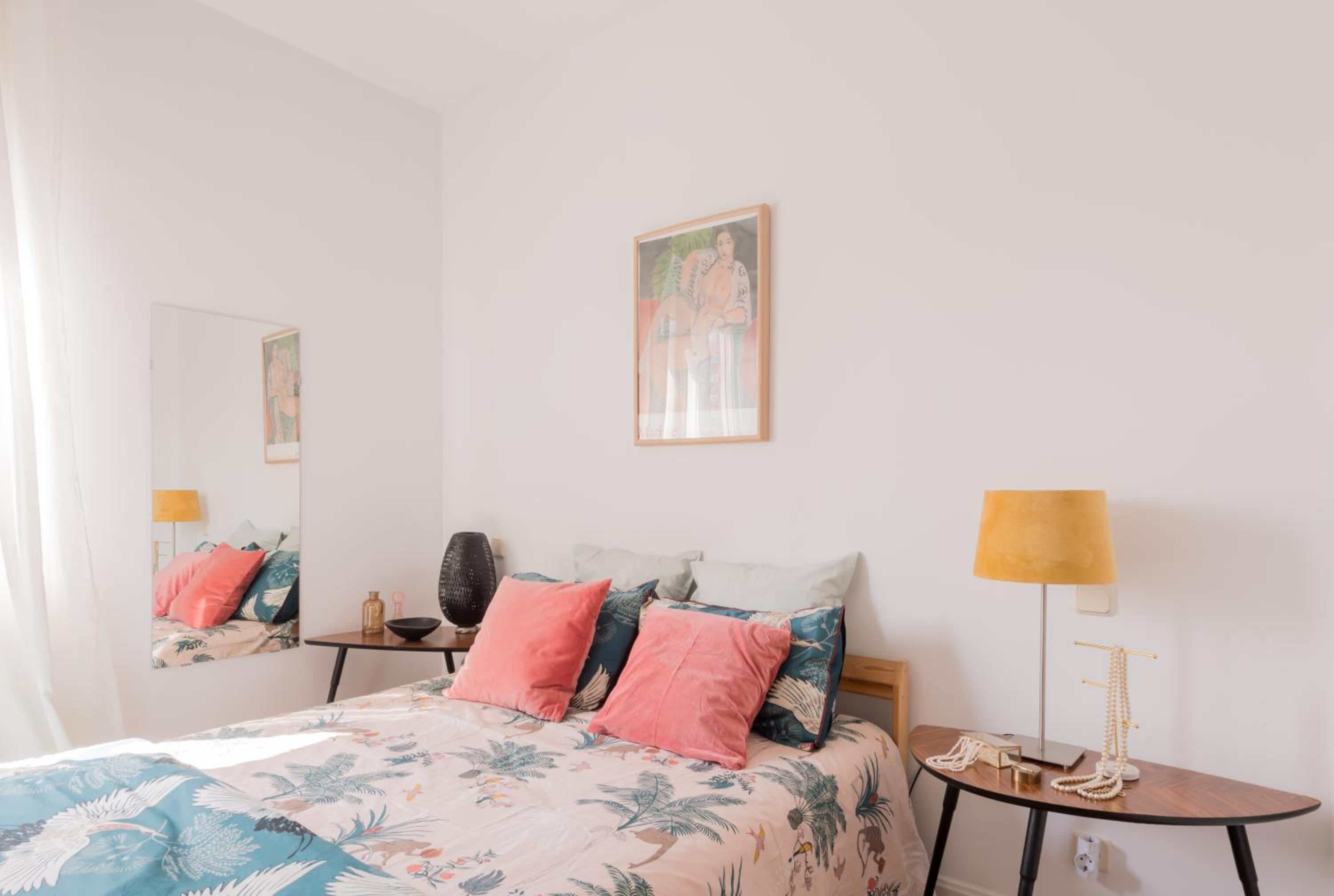 Cozy and Stylish Room with Natural Light and Vibrant Decor