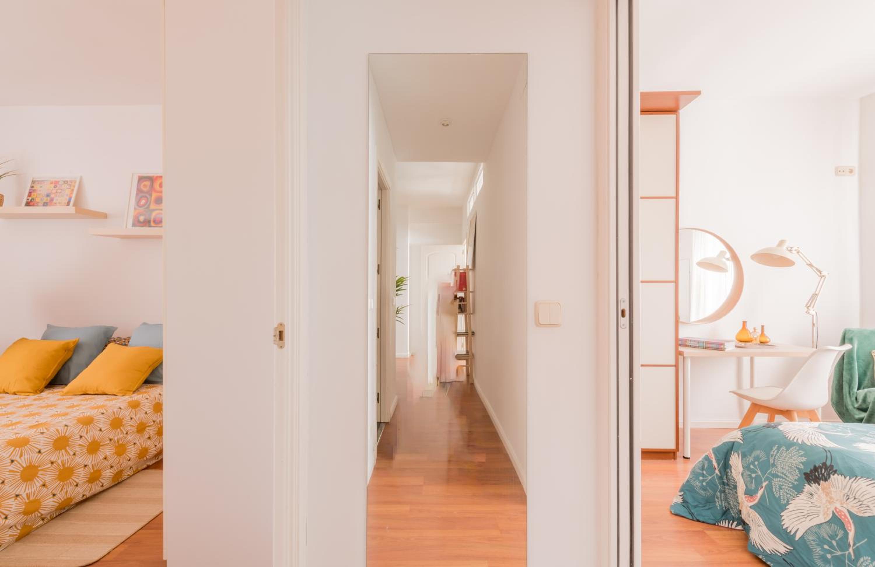 Cozy and Stylish Room with Natural Light and Vibrant Decor