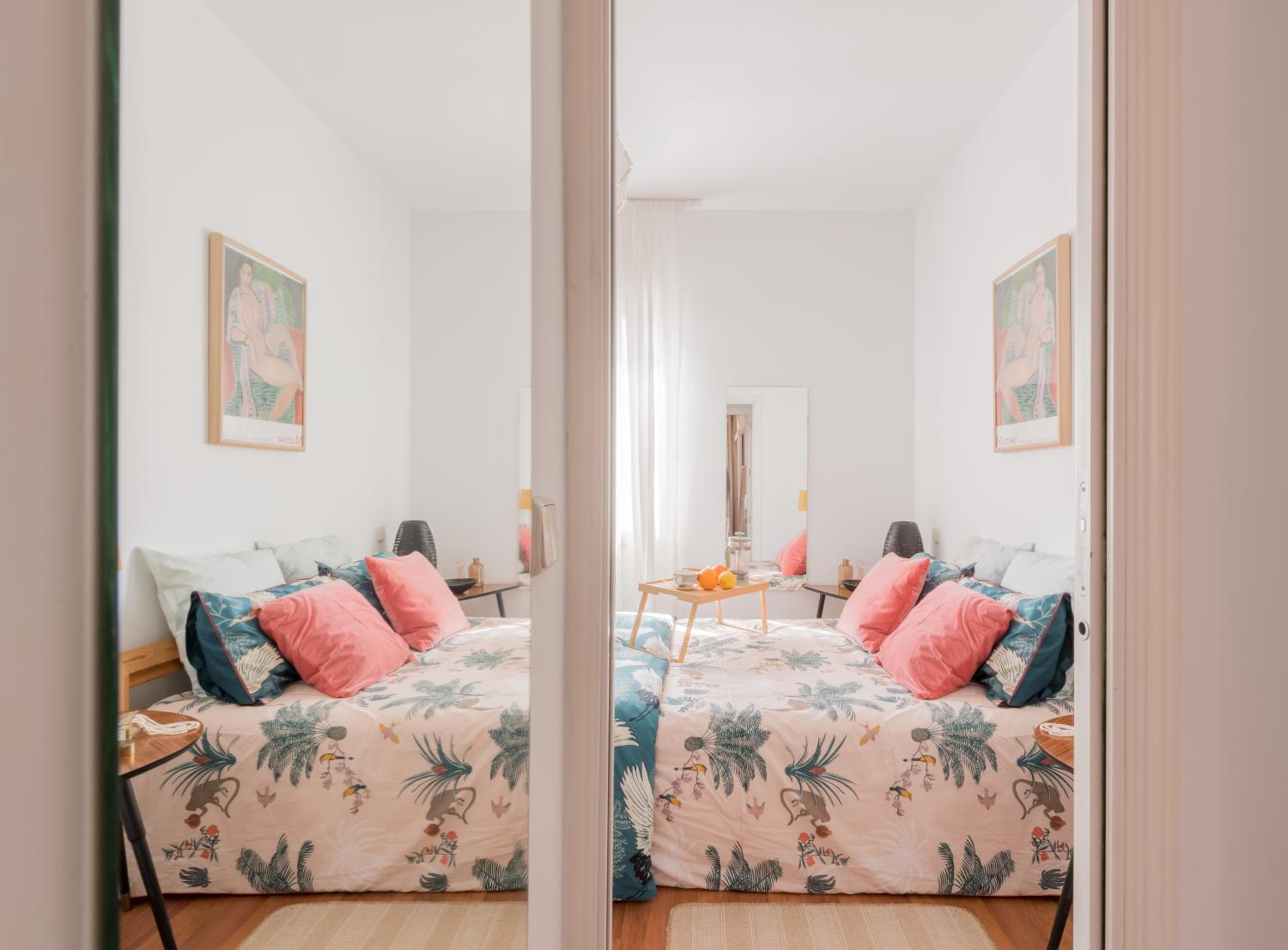 Cozy and Stylish Room with Natural Light and Vibrant Decor
