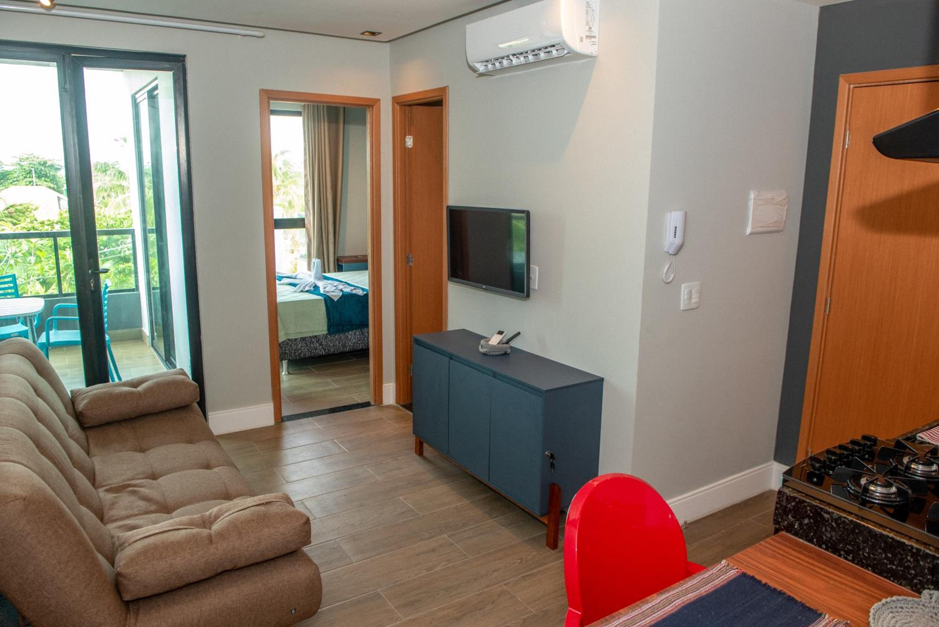Apto com vista para o mar, Rooftop com piscina & sauna em Porto de Galinhas
