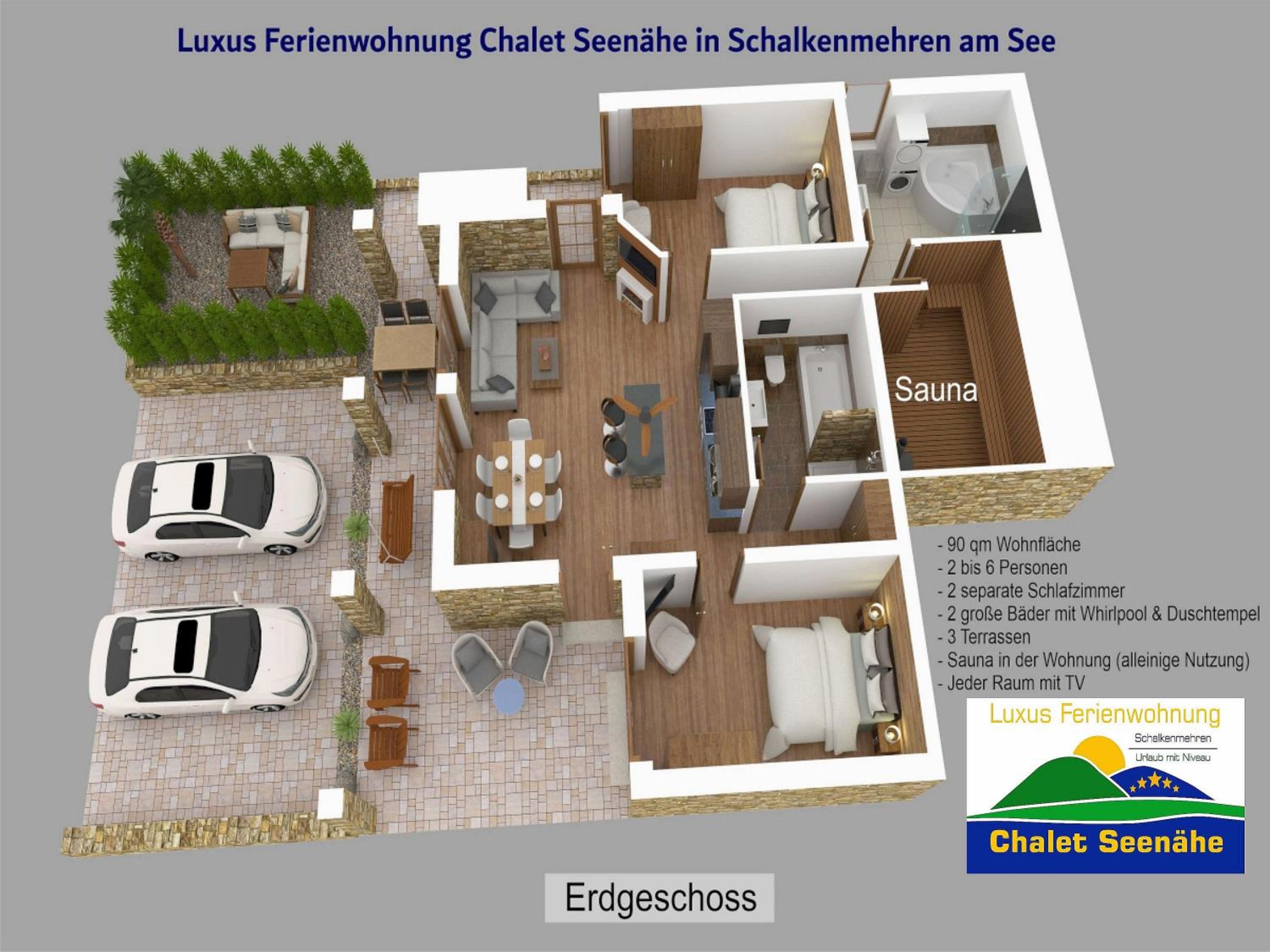 Luxus Ferienwohnung Chalet Seenähe