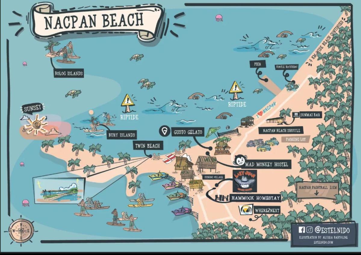 Lazy Juan Beach House Nacpan view 2