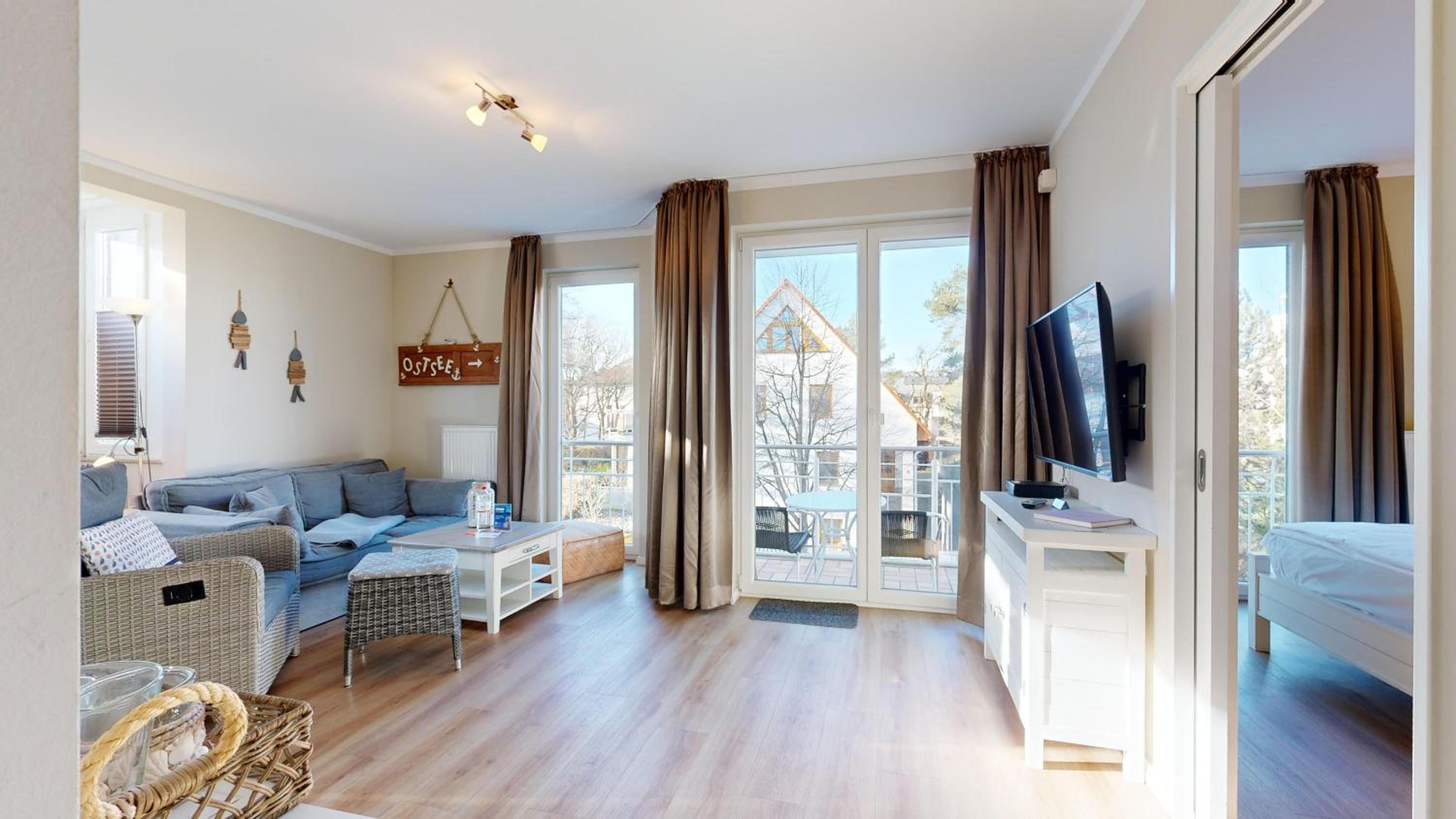 strandnahe FeWo mit Balkon, Residenz Bel Vital 03, Binz