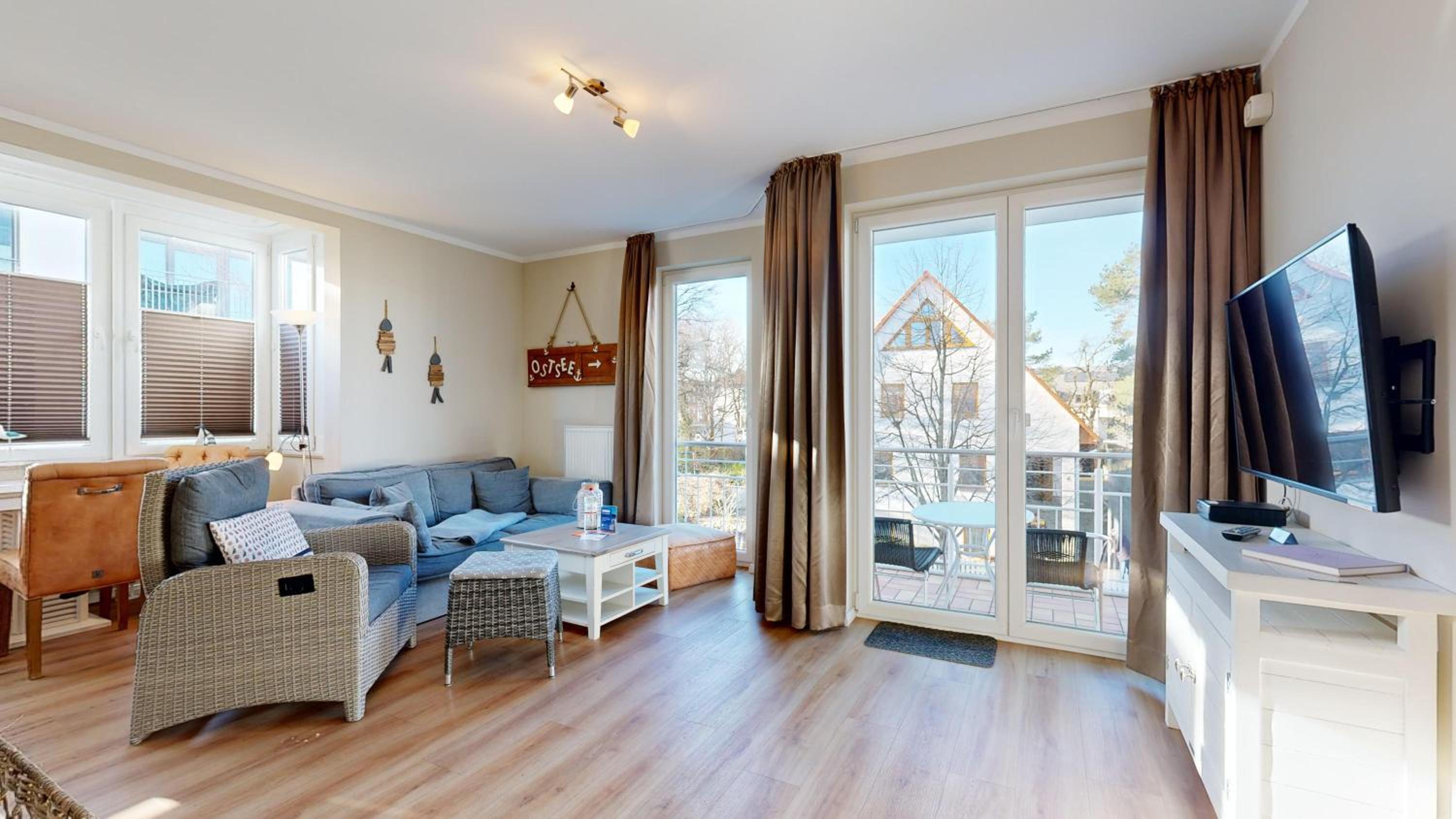 strandnahe FeWo mit Balkon, Residenz Bel Vital 03, Binz