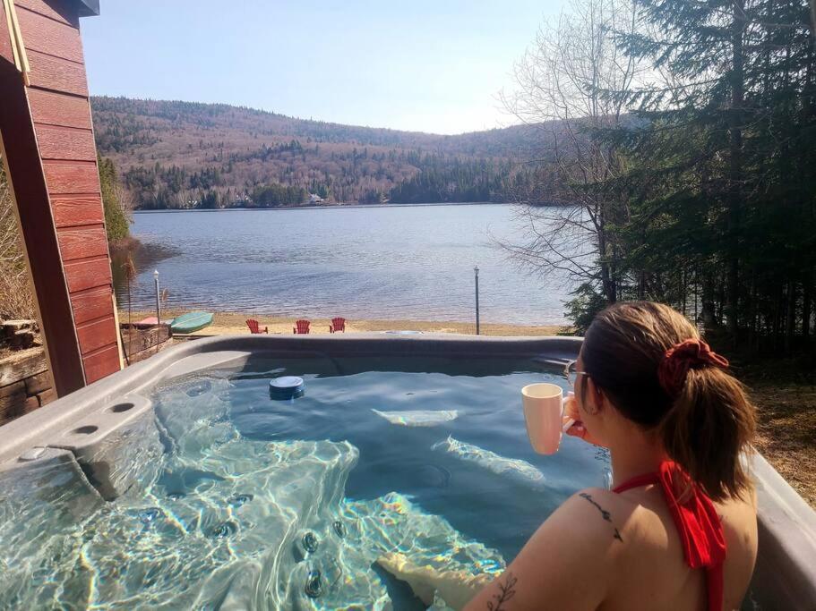 Maison du lac avec plage, embarcations, billard et spa privé