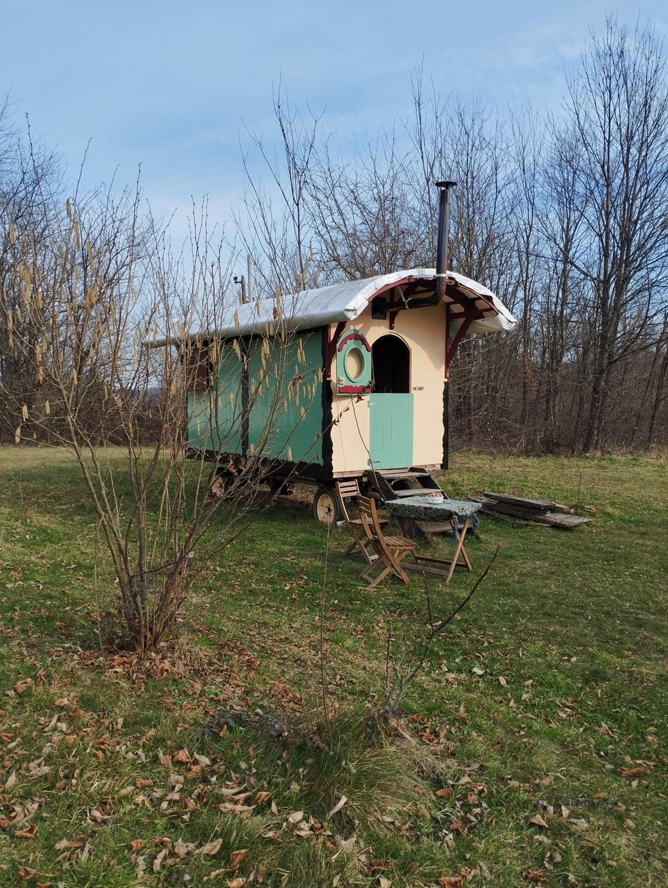 Shepherd's hut in nature