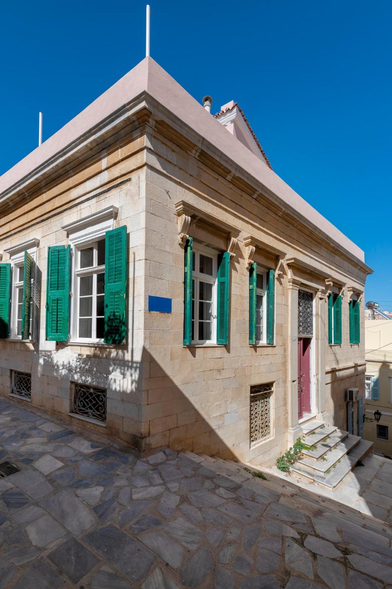 Residence 1860 Syros neoclassical in city center view 4