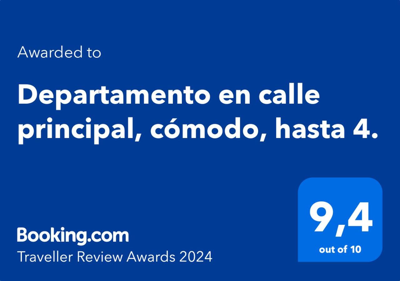 Departamento en calle principal, cómodo, hasta 4.