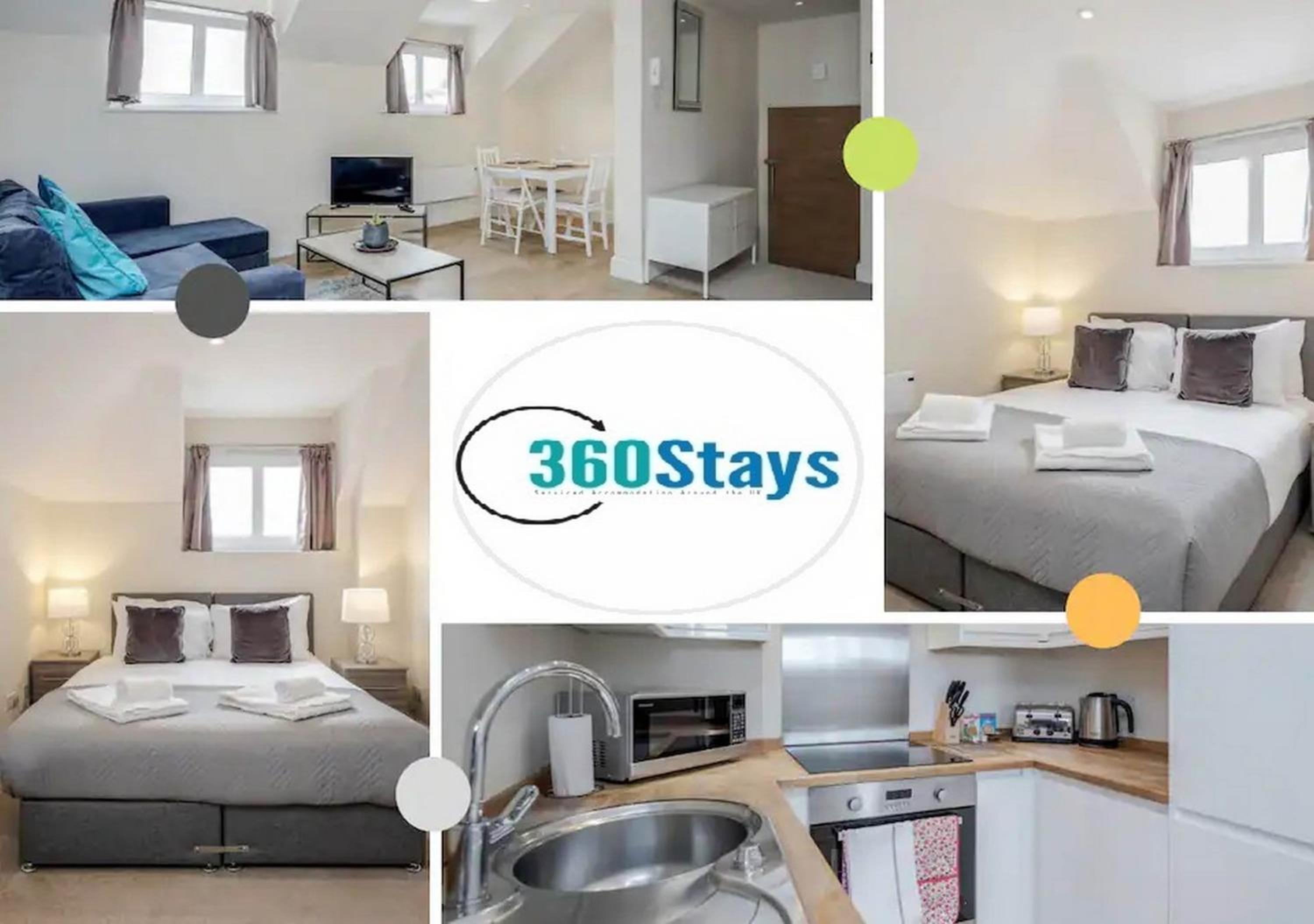 Luxury 1 Bedroom Apartment 06 with Parking in Maidenhead by 360stays view 4