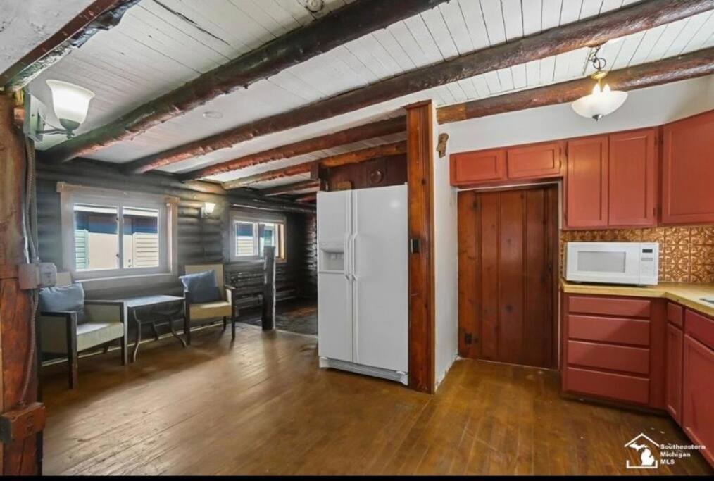 Restored historic log cabin & deck on Lake Erie view 2