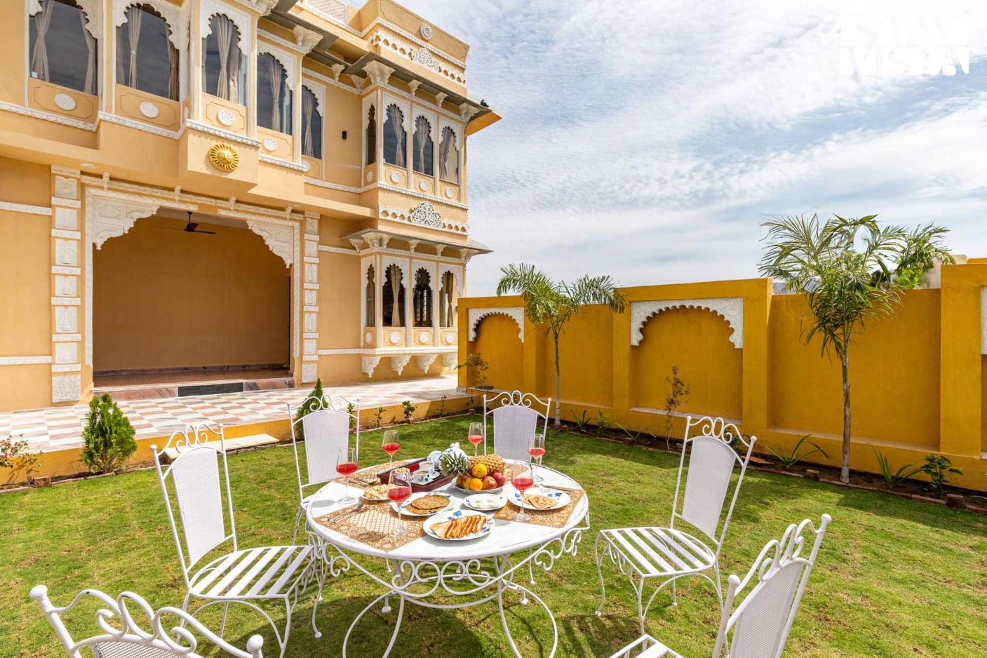StayVista's Grandiose Manor - Pet-Friendly Villa with Outdoor Pool, Lawn, and Terrace view 2