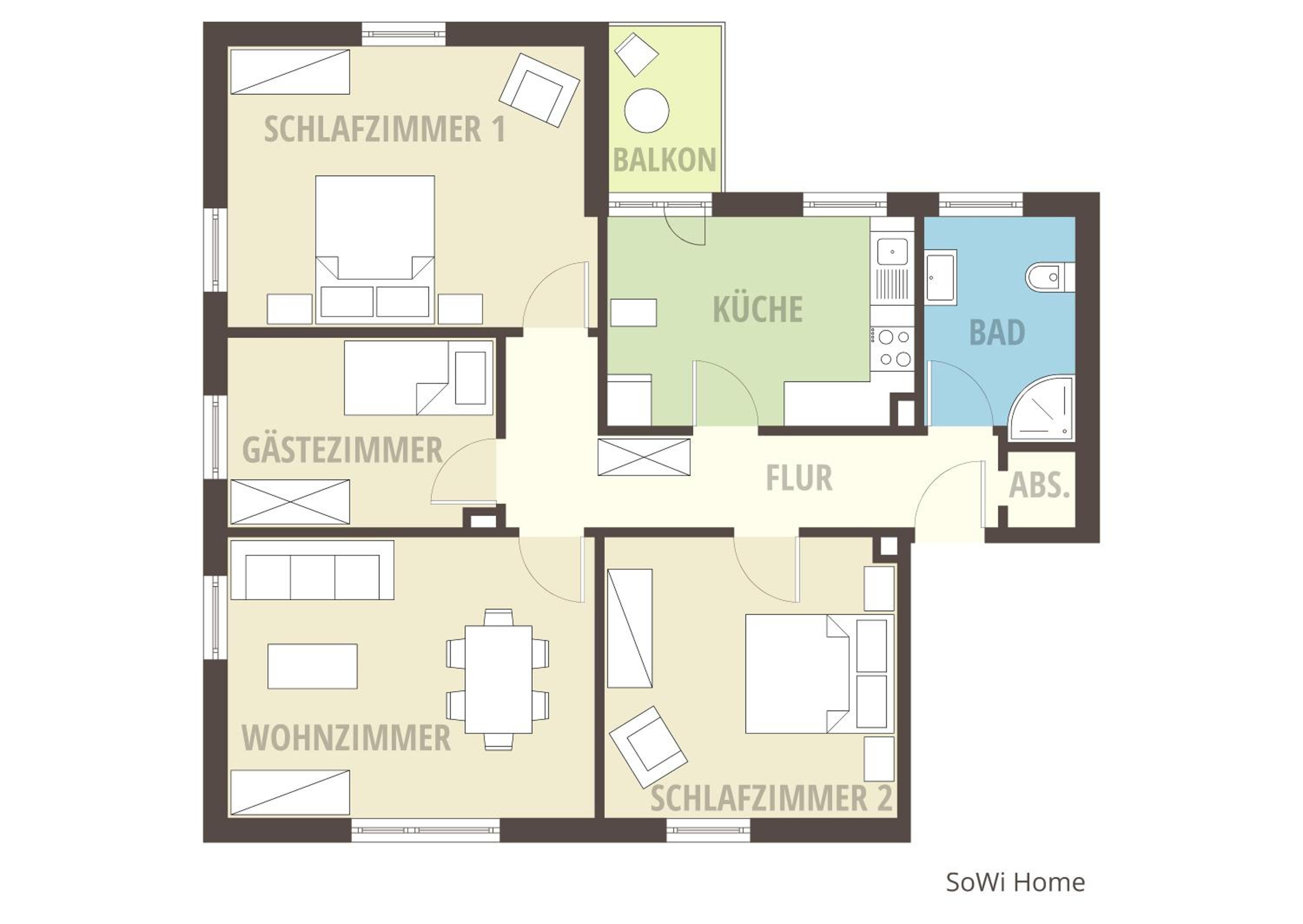 SoWi Home - Gartenblick & Parkplatz, Küche