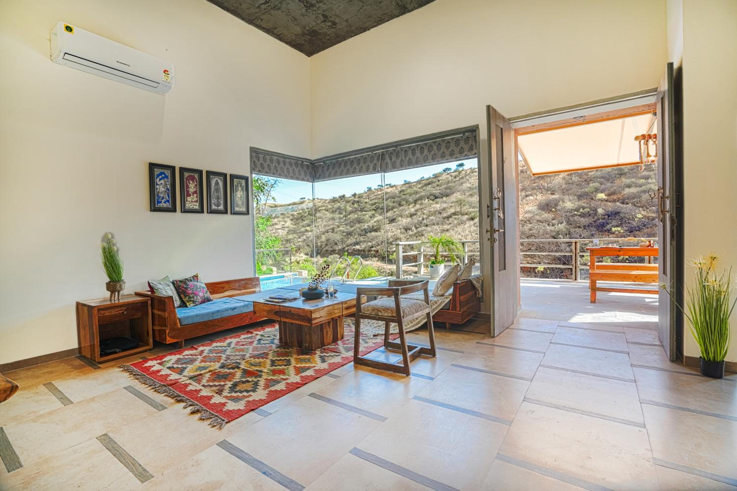 SaffronStays Moringa WishingTree - 3-BR villa near Nathdwara with pool, lawn and hillside views view 4