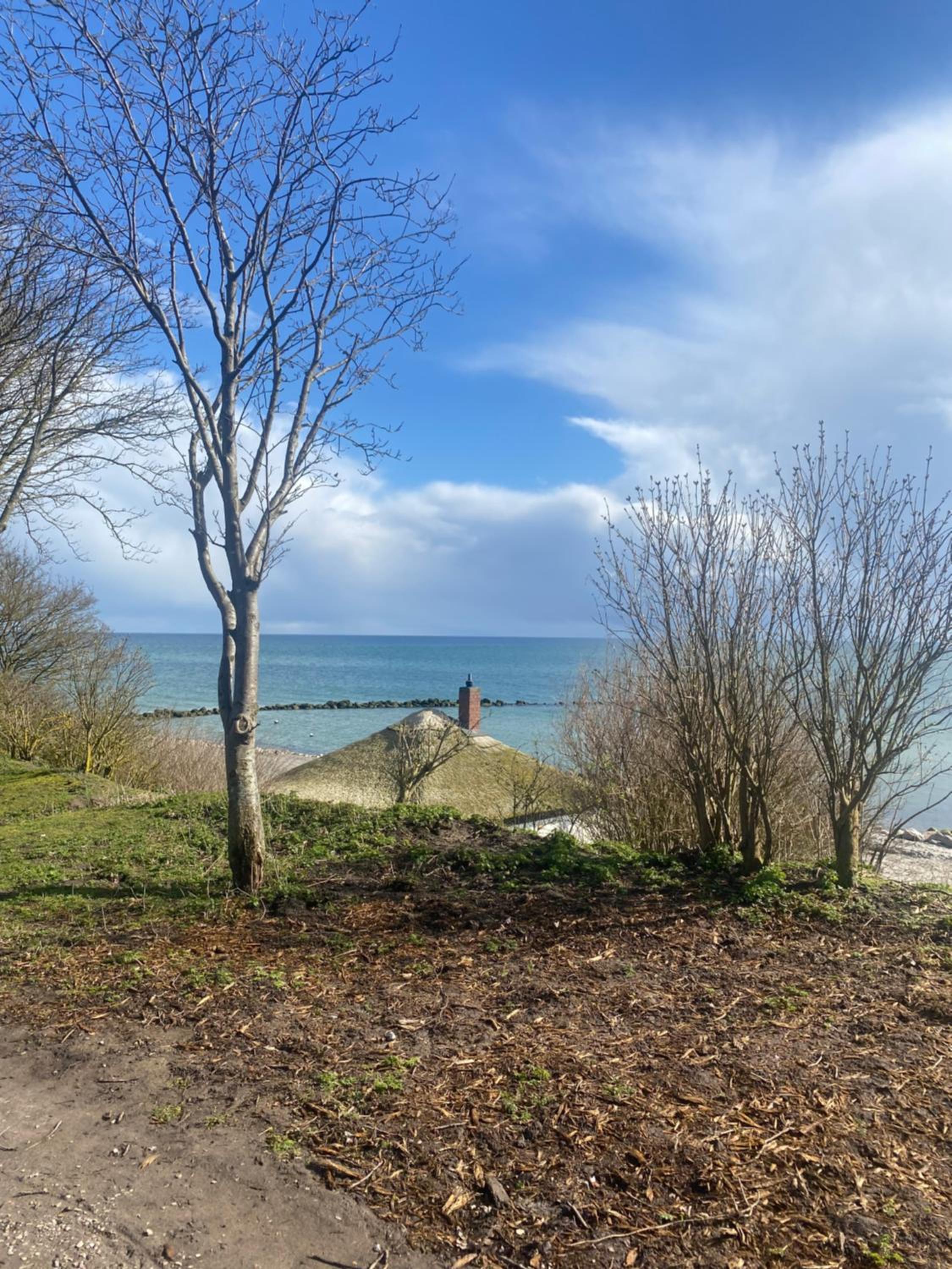 Wohnwagen auf dem Wulfenerhals ca 150m bis zum Meer