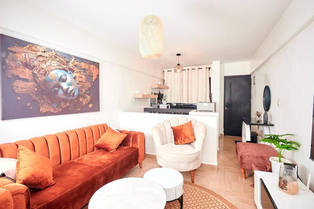 Artistic, modern one bedroom duplex apartment view 4