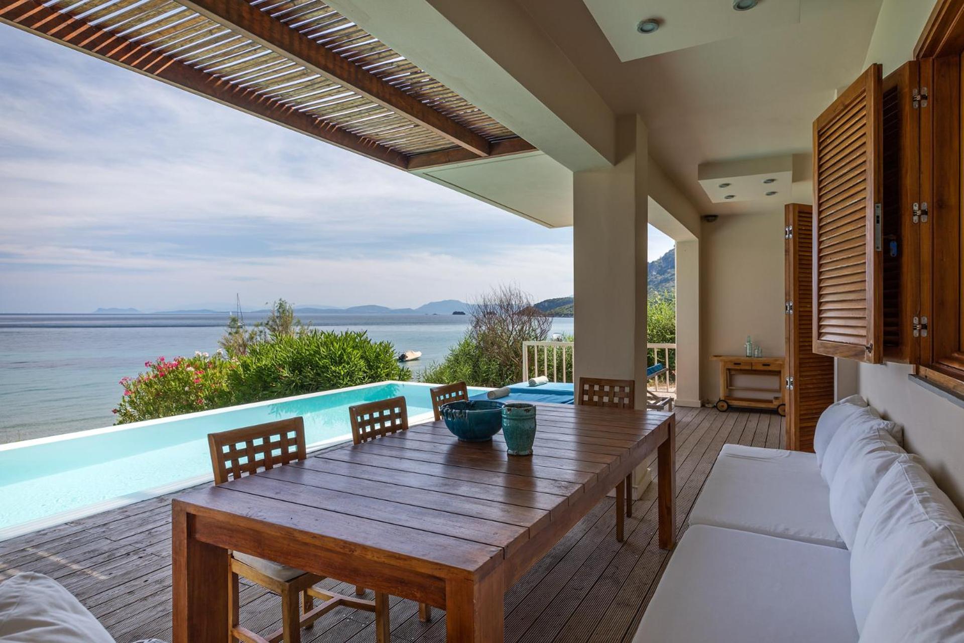 Villa Madouri 5 bed seafront villa with private pool view 3