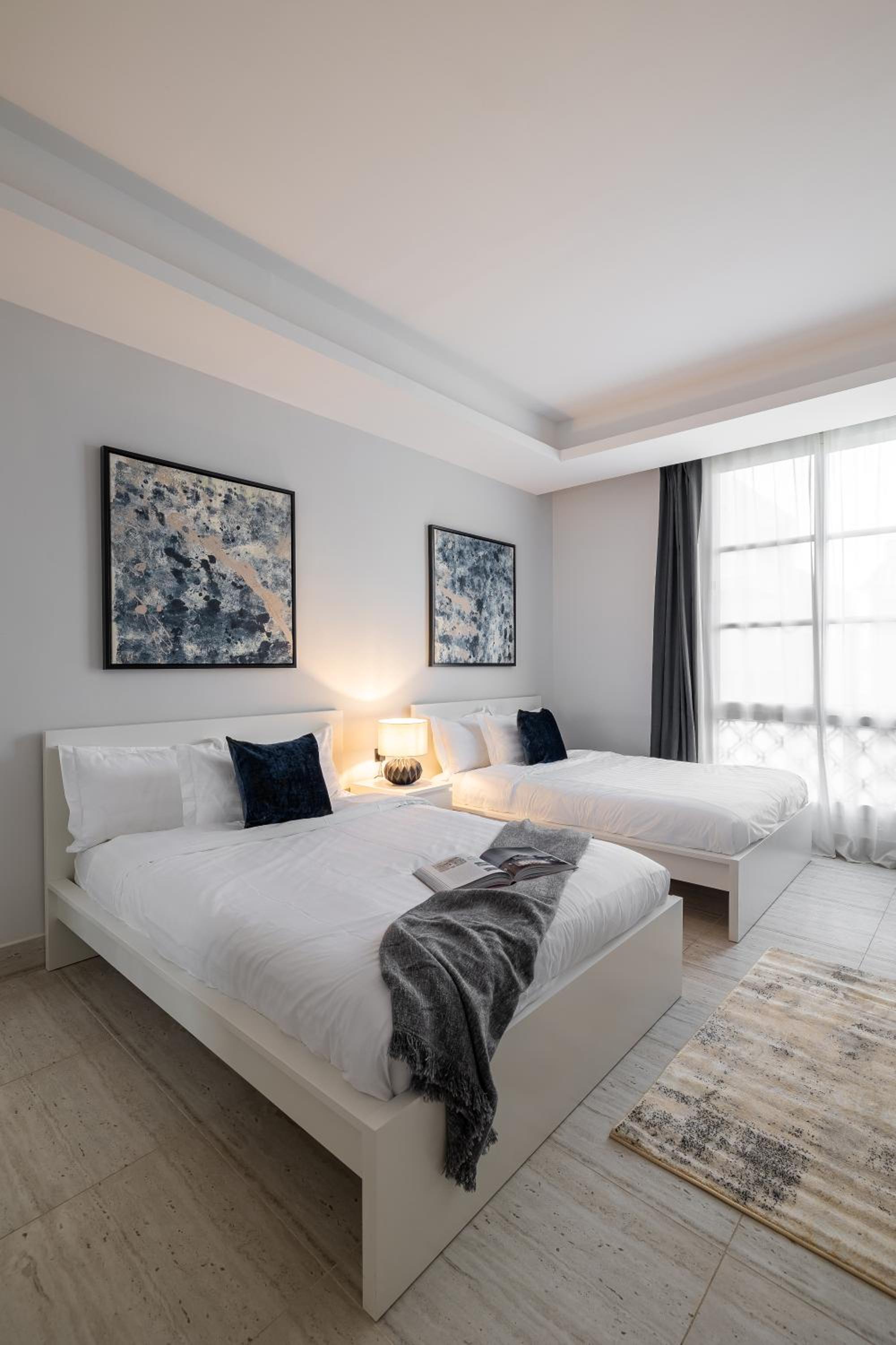 Modern 3BR Retreat I Gym, Balcony & Prime Location