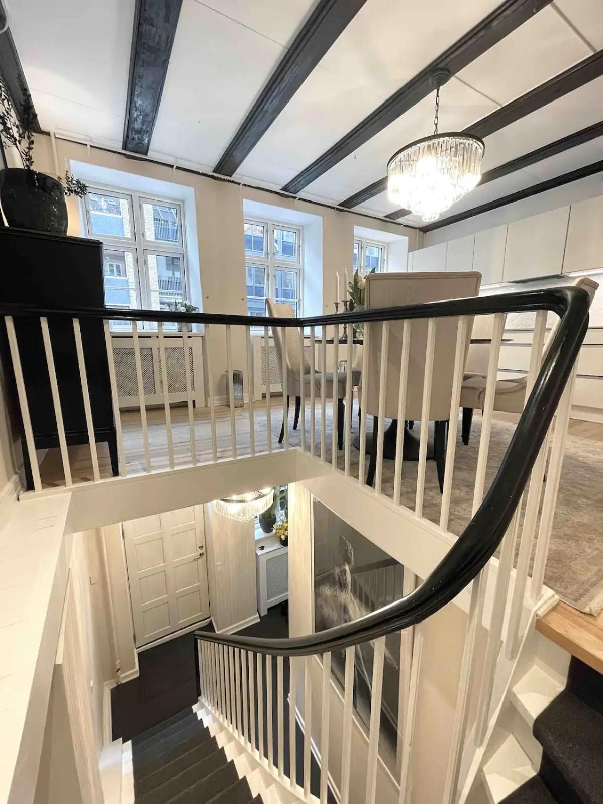 Connected luxury apartments in historical Copenhagen townhouse