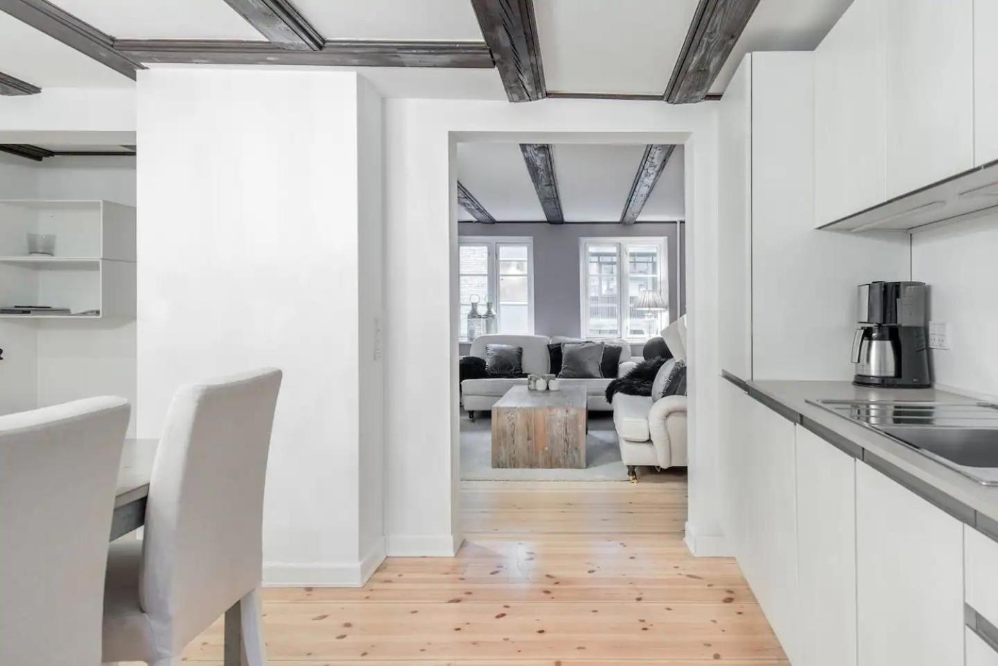 Connected luxury apartments in historical Copenhagen townhouse