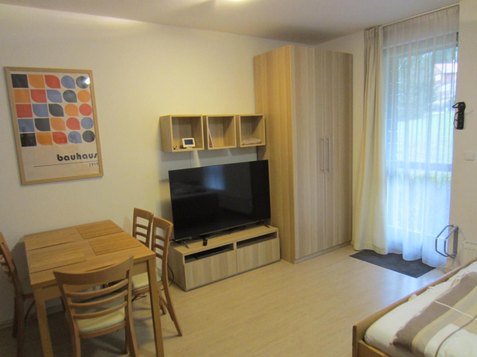 Family studio Resident s terasou, garáží, kuchyňskou linkou, vhodné i pro rodiny s dětmi, u sjezdovky pro děti, bobové dráhy, FREE Garage, FREE WIFI, výhle