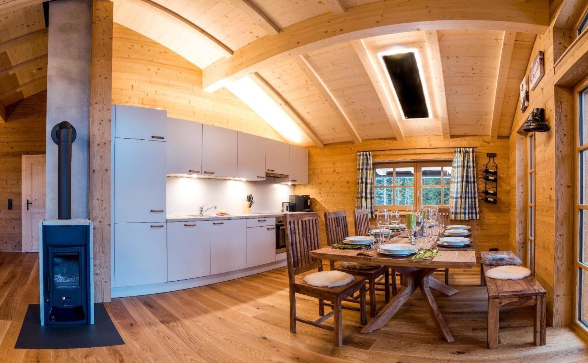 Jagdhütte mit Kaminofen und Sauna