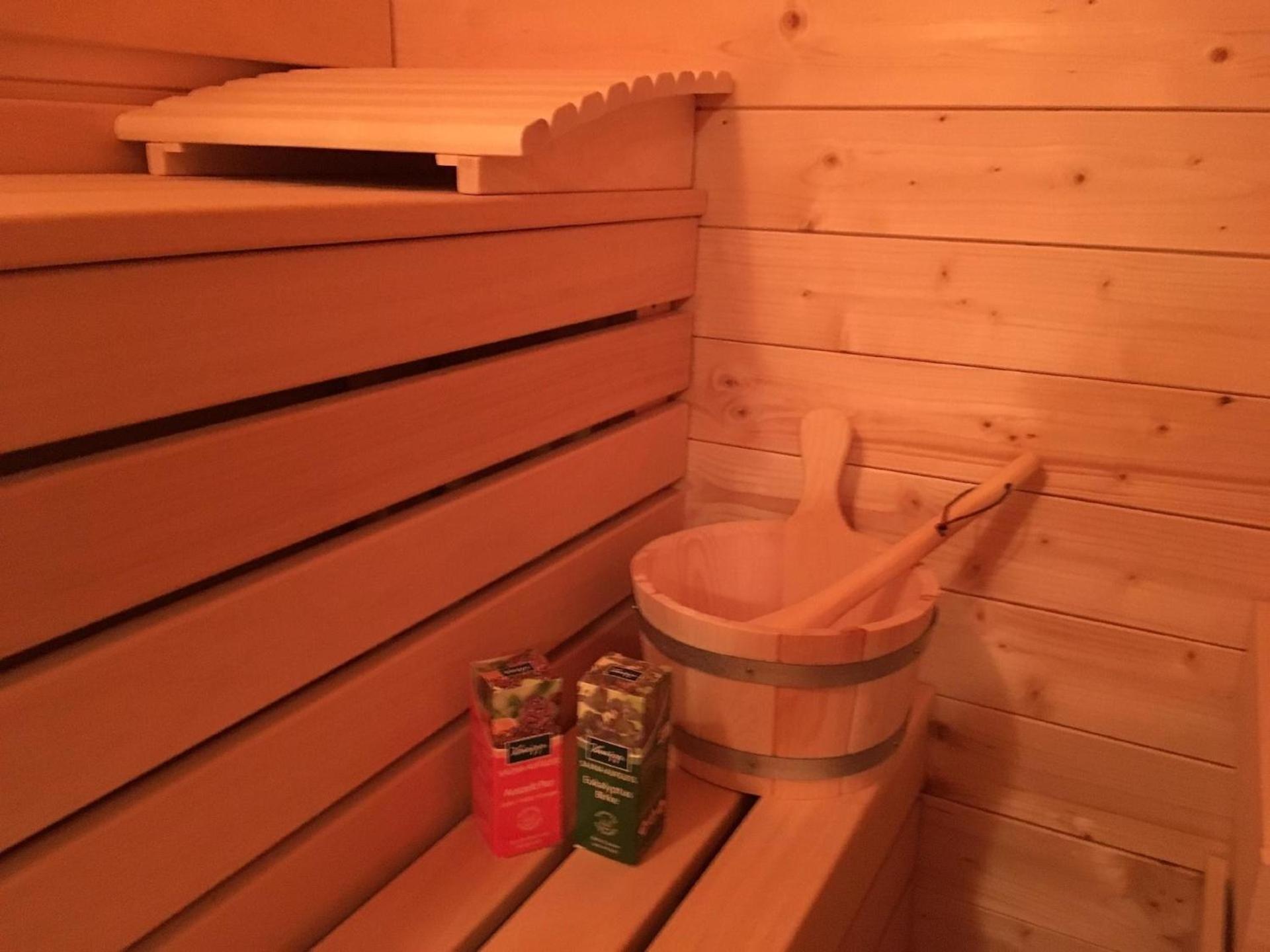 Jagdhütte mit Kaminofen und Sauna