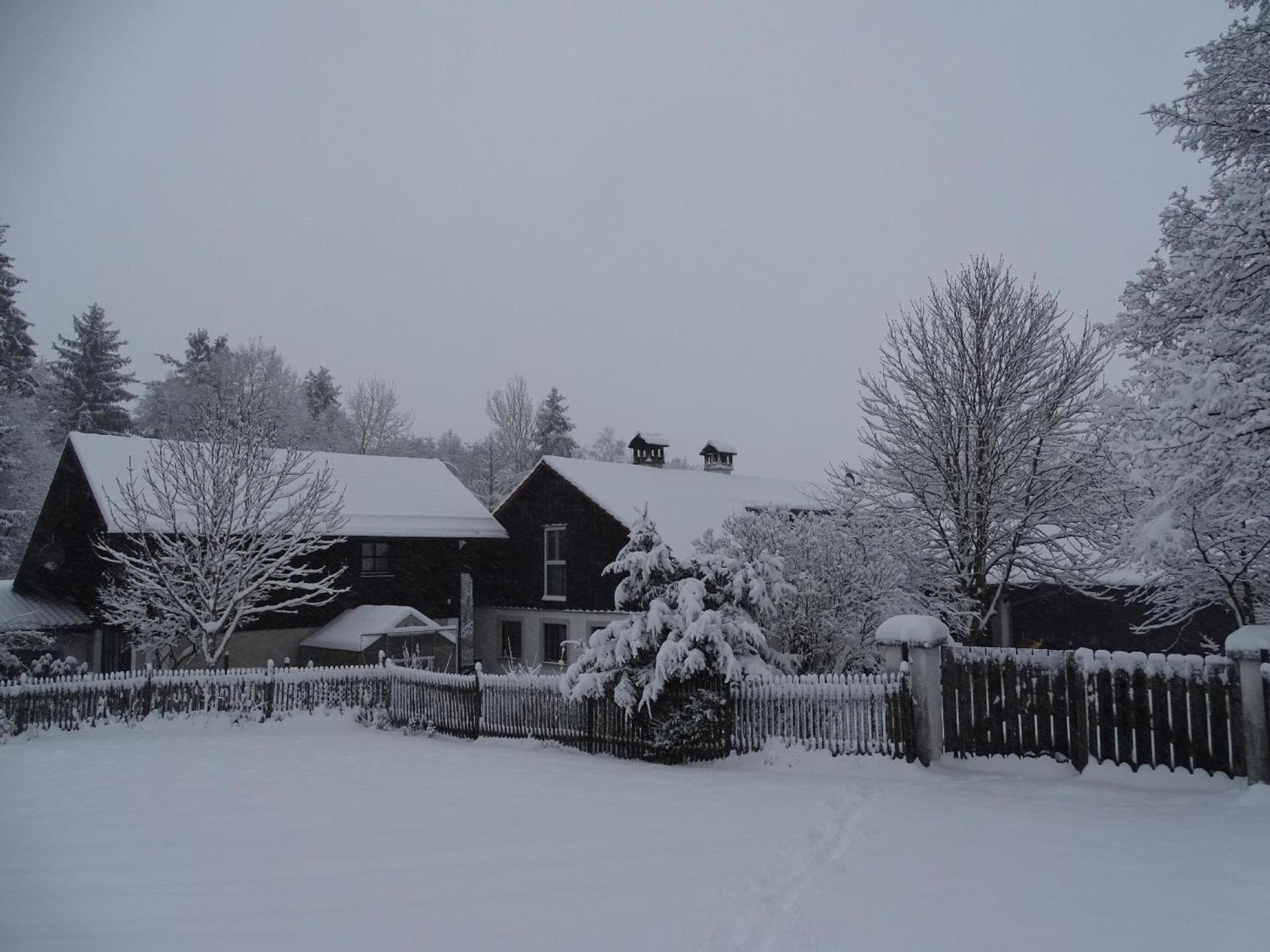 Ferienhaus für drei Personen mit Terrasse und eigenem Gartenanteil