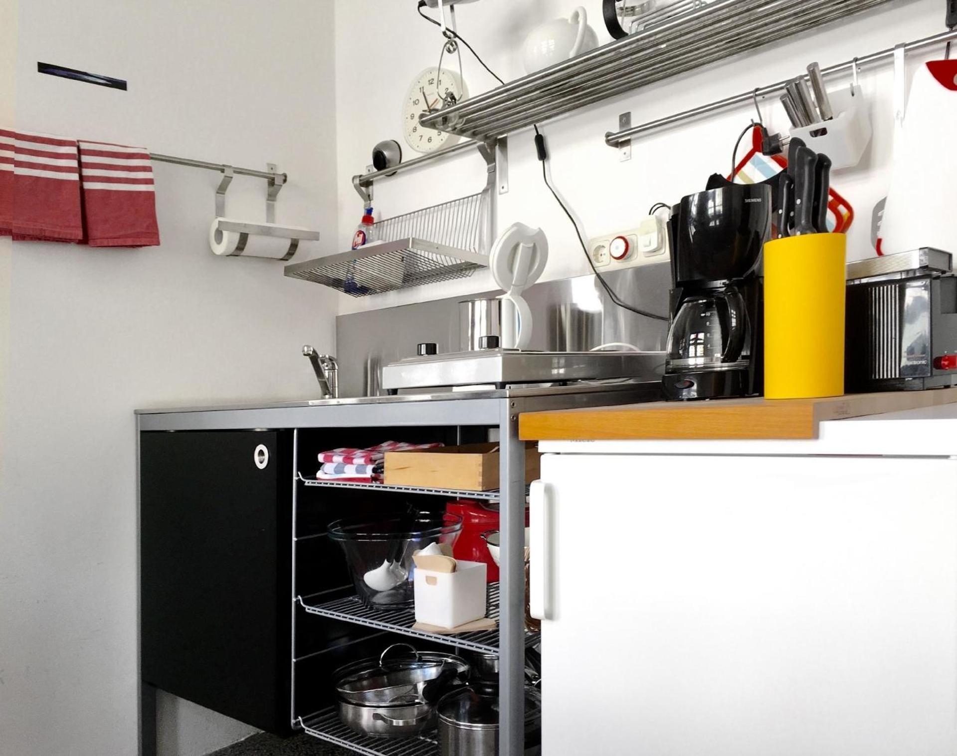 Zentrale Wohnung mit Klavier, Kunst und Design