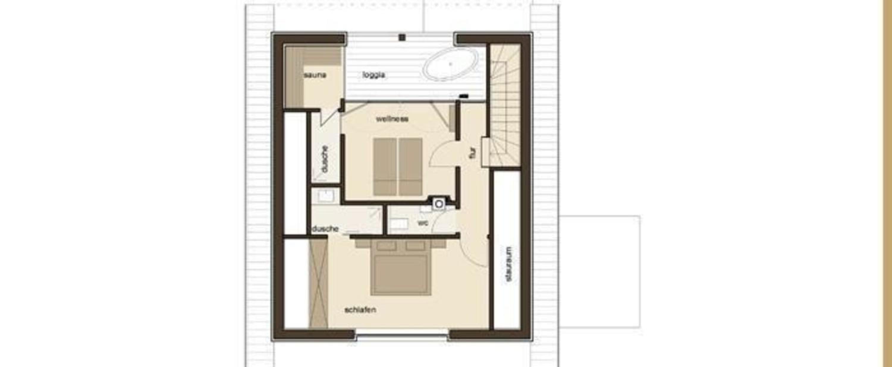 Modernes Holzhaus mit Sauna, Whirlpool und Entspannungsraum