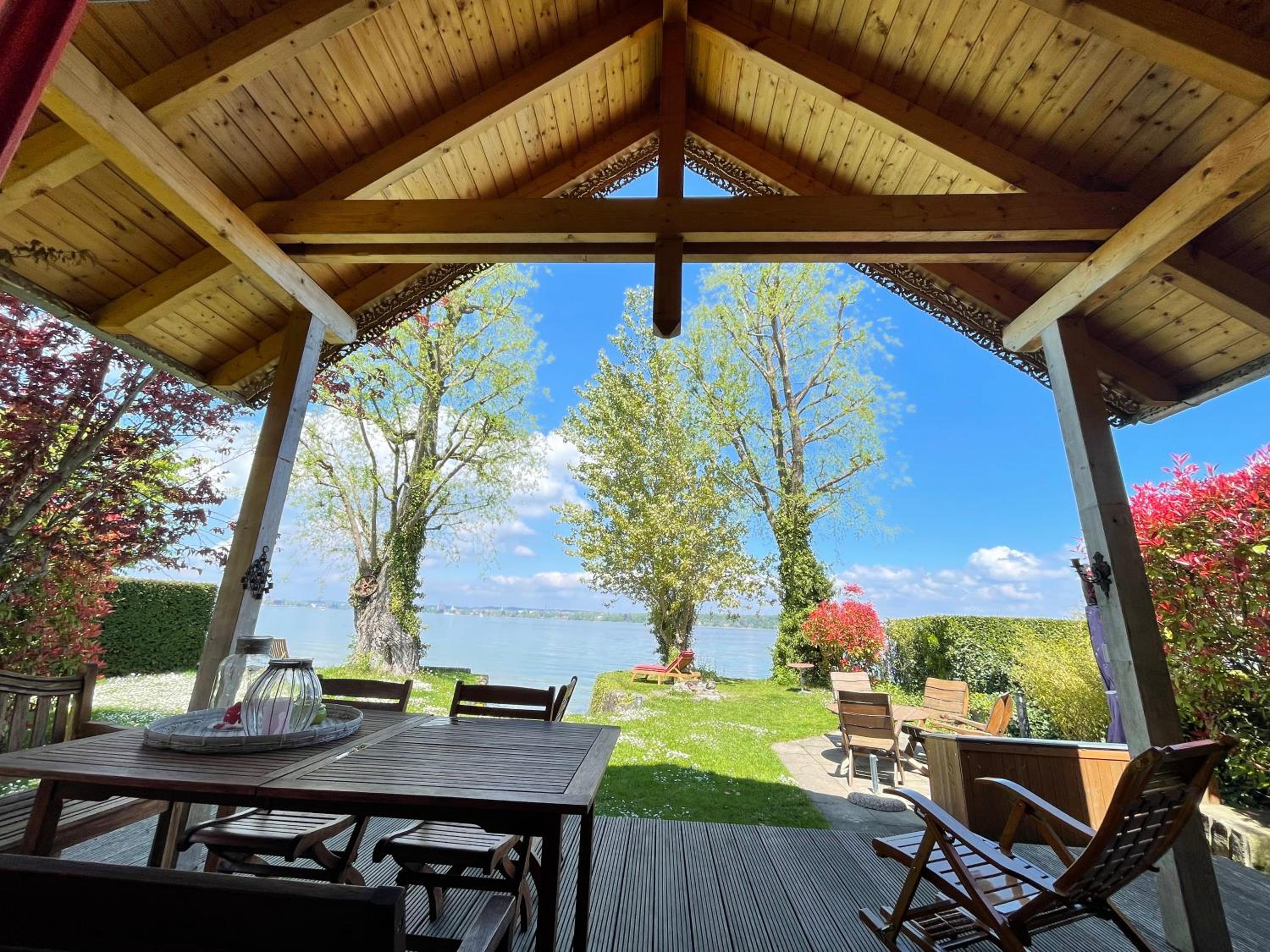 Ferienhäuschen mit privatem Seezugang