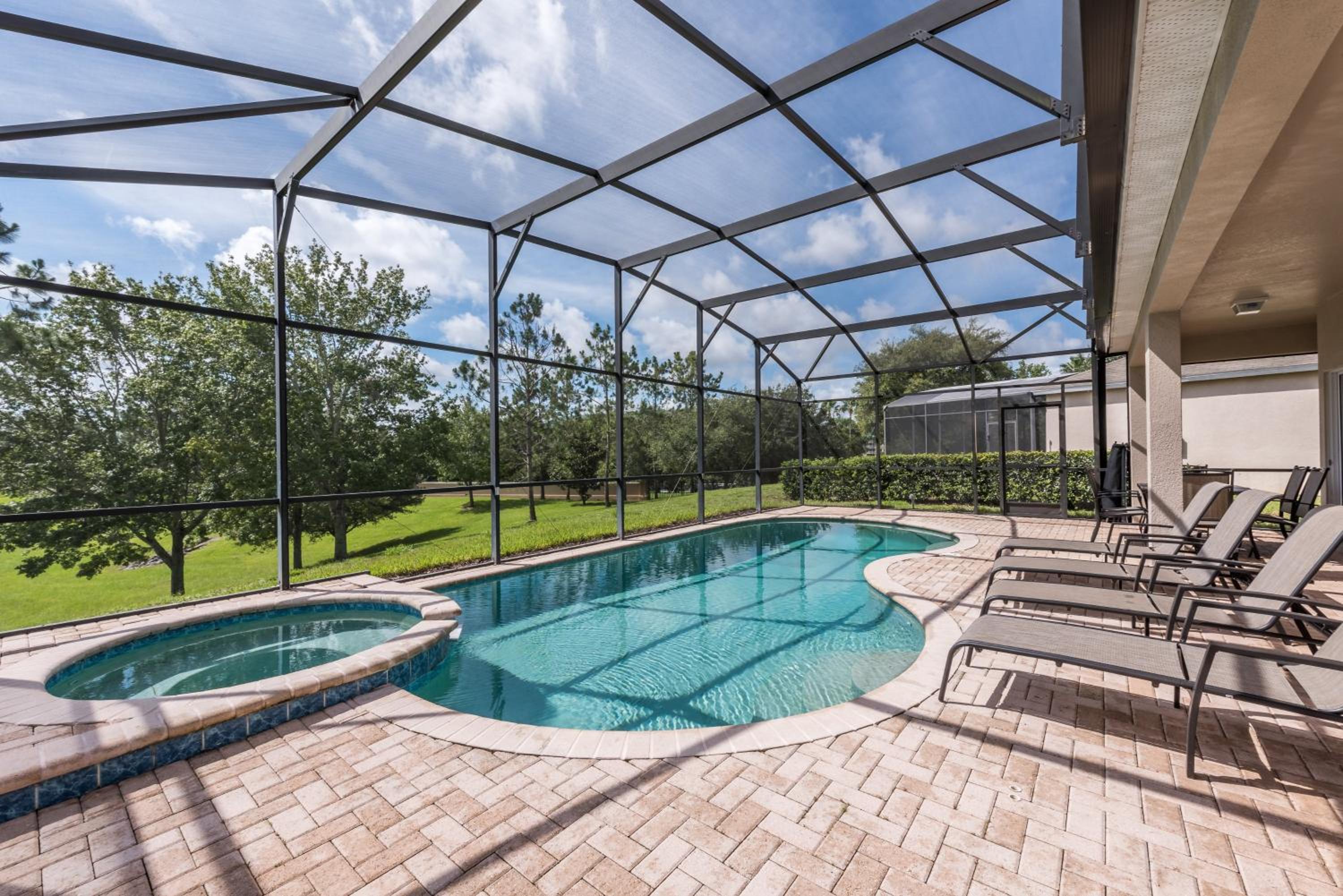 No Rear Neighbor 6BR Private Pool/Spa Near Disney