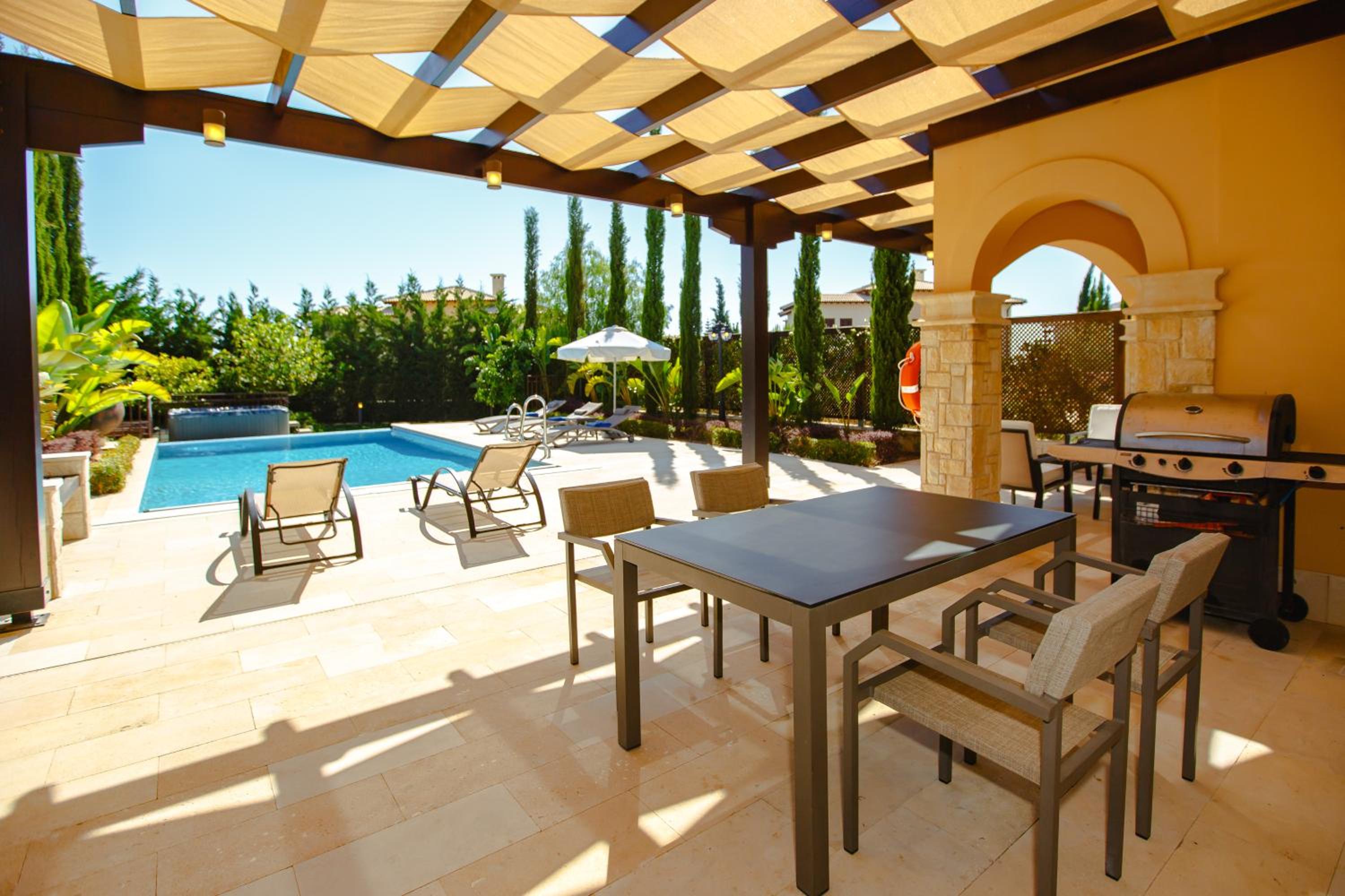 Luxury Elite Villa AJ04 complete with a private, climate controlled pool and a relaxing outdoor Jacuzzi, Aphrodite Hills Resort