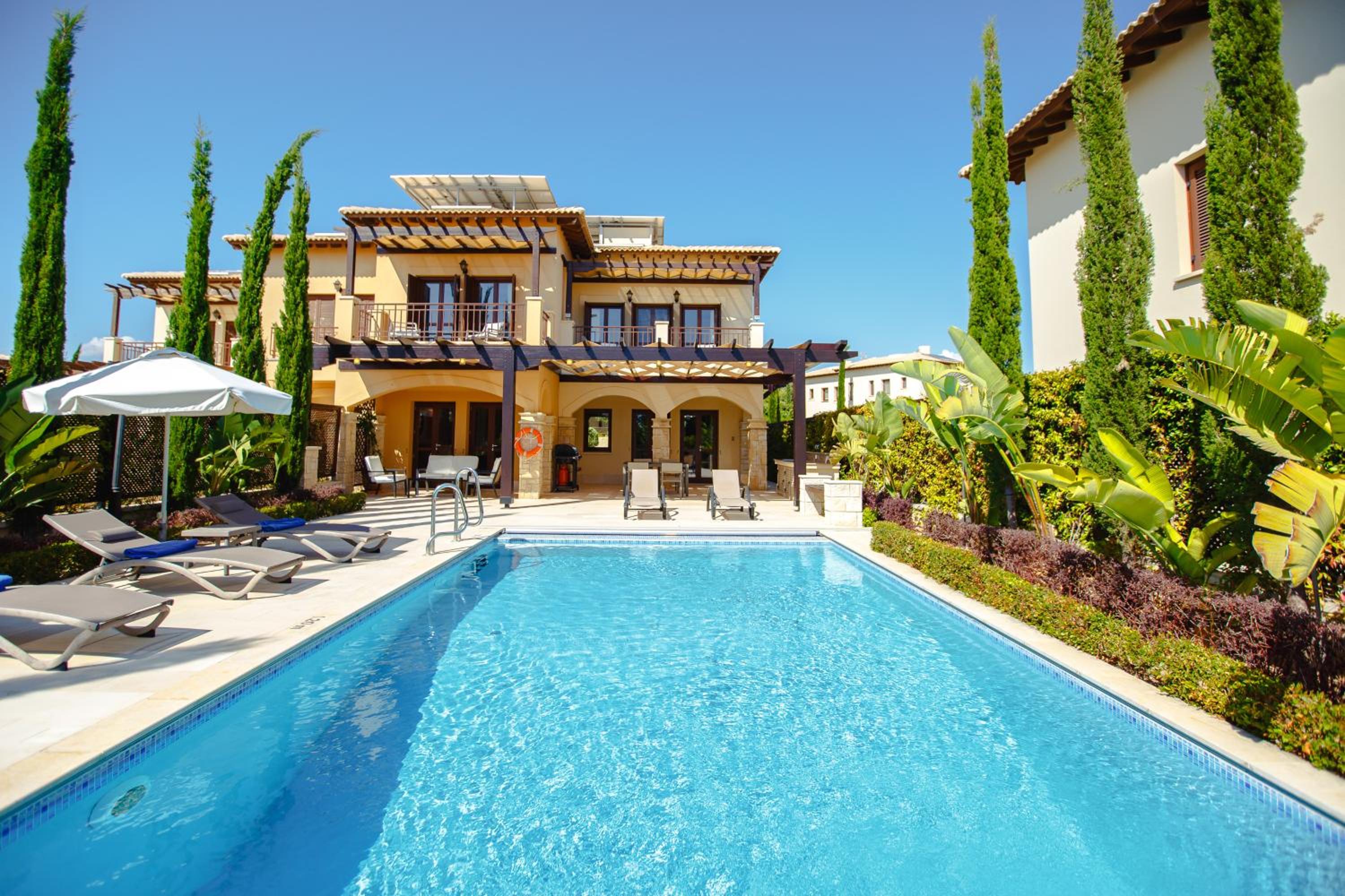 Luxury Elite Villa AJ04 complete with a private, climate controlled pool and a relaxing outdoor Jacuzzi, Aphrodite Hills Resort