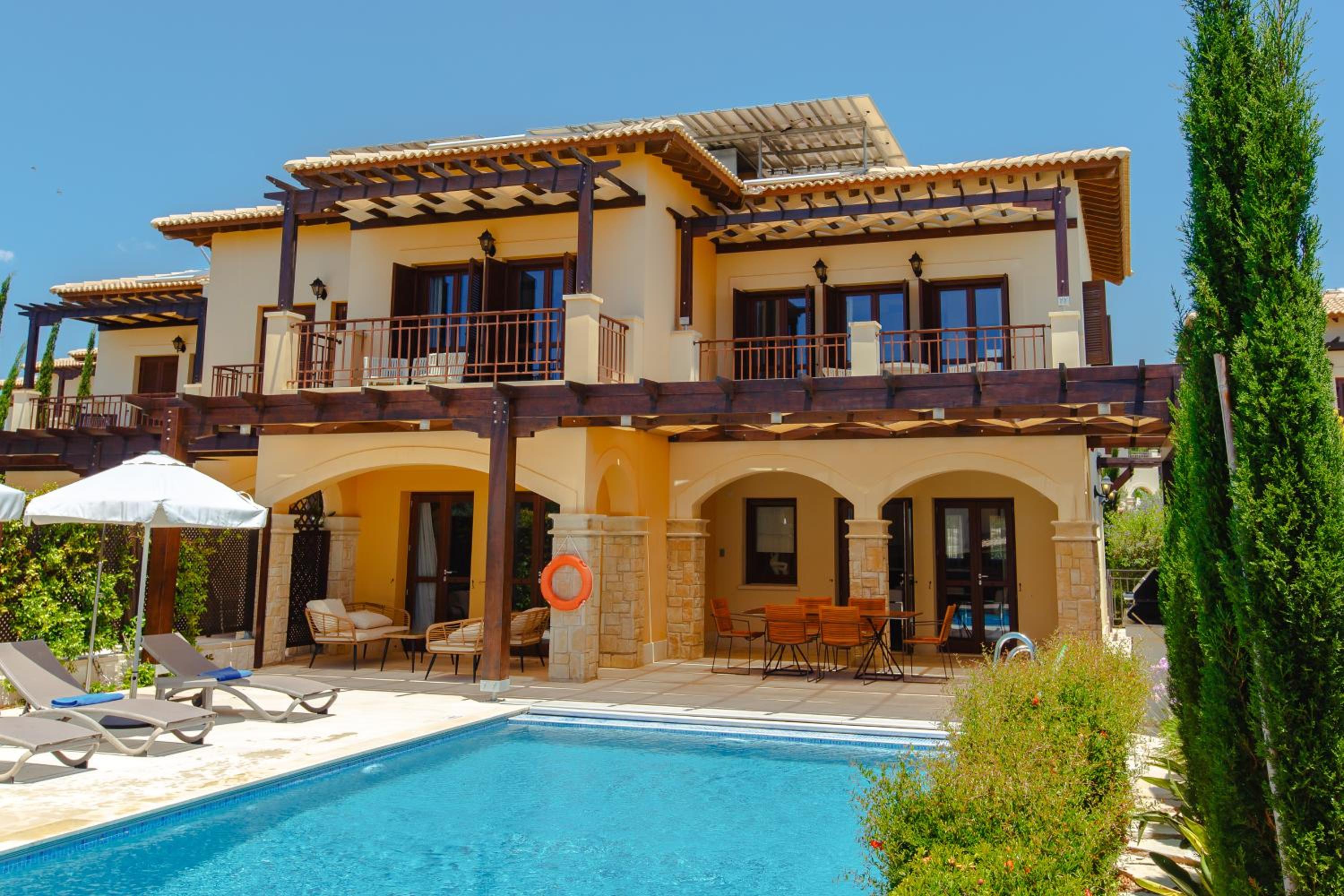 Luxury Elite Villa AJ06 complete with a private, climate controlled pool and a relaxing outdoor Jacuzzi, Aphrodite Hills Resort