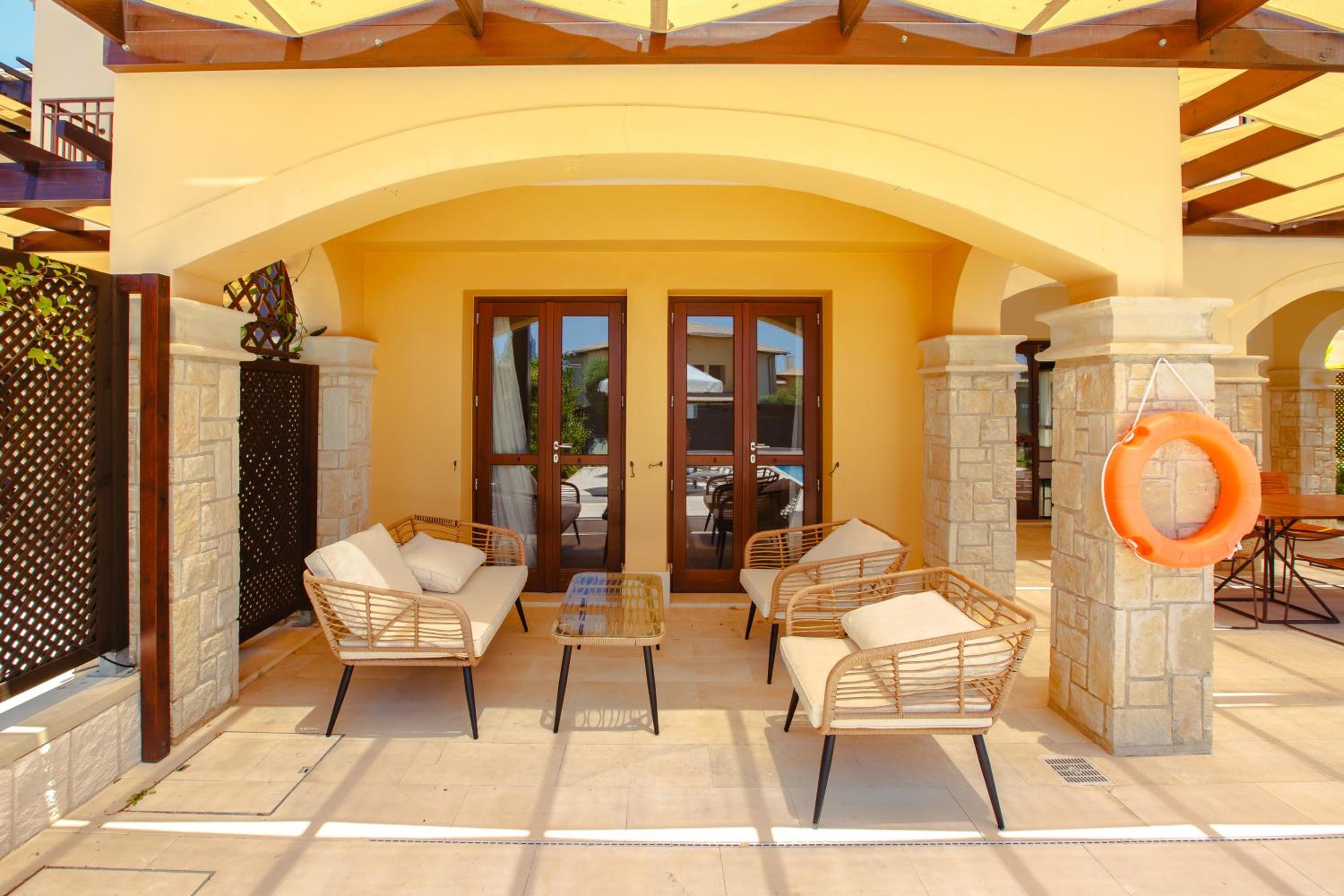 Luxury Elite Villa AJ06 complete with a private, climate controlled pool and a relaxing outdoor Jacuzzi, Aphrodite Hills Resort