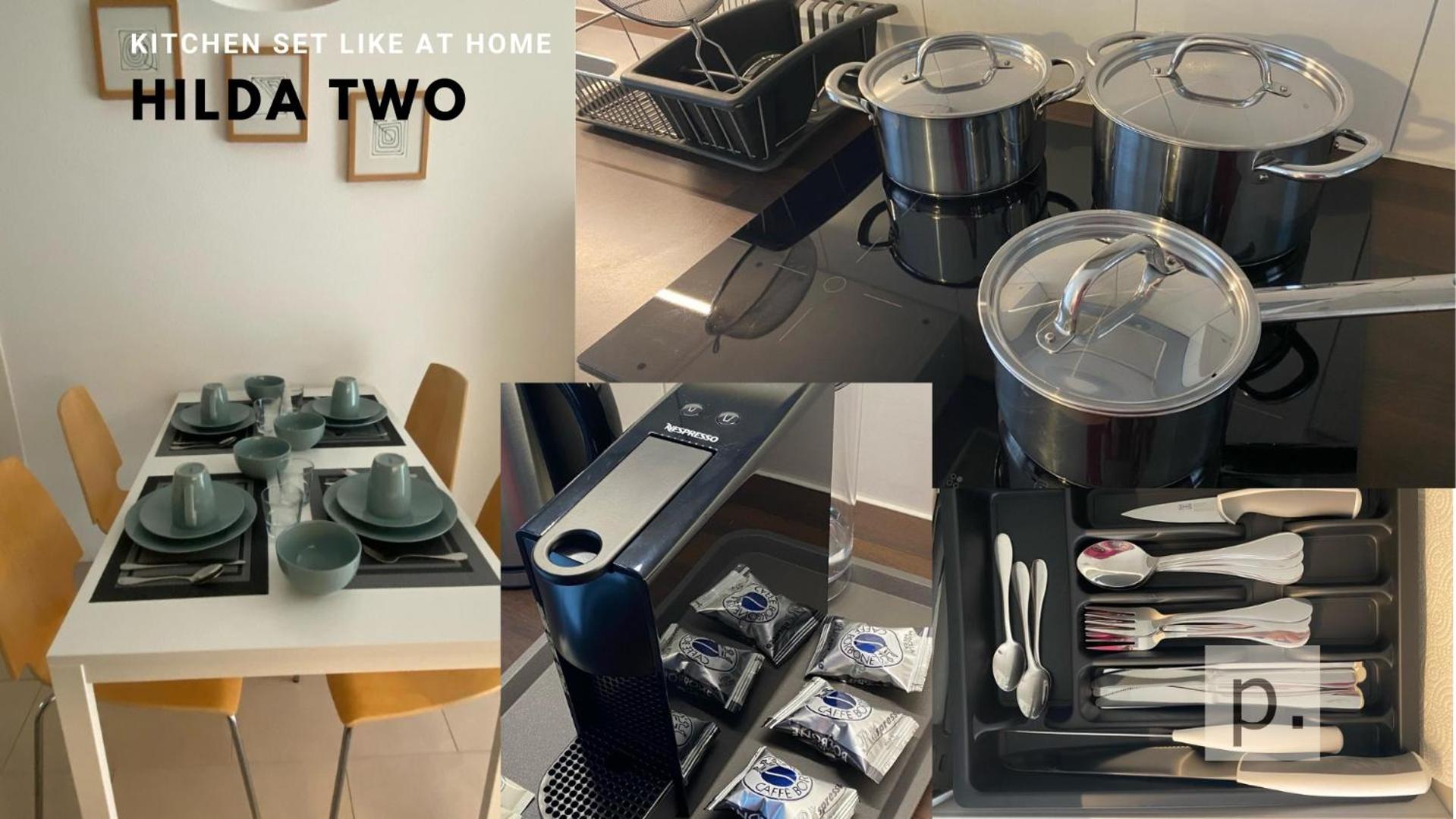 H2 with 3,5 rooms, 2BR, living room and kitchen, central and quite